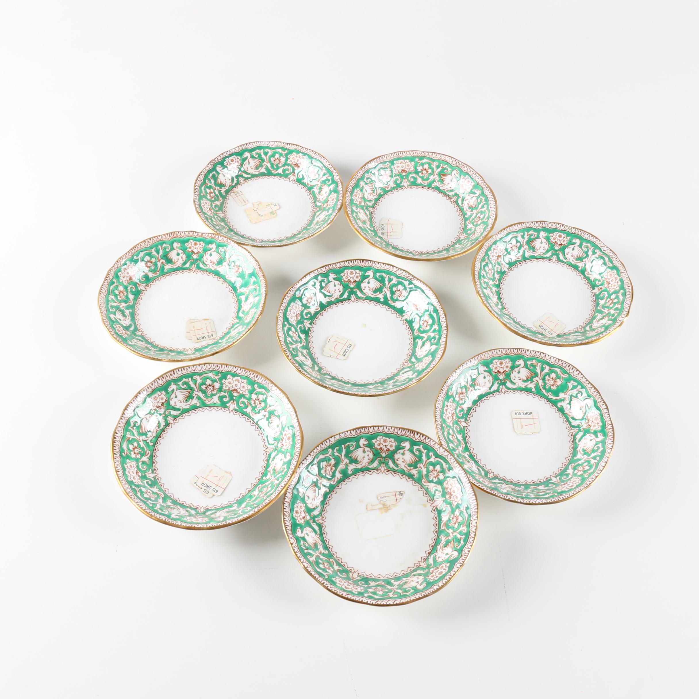 Crown Staffordshire "Ellesmere" Green Bone China Tableware EBTH