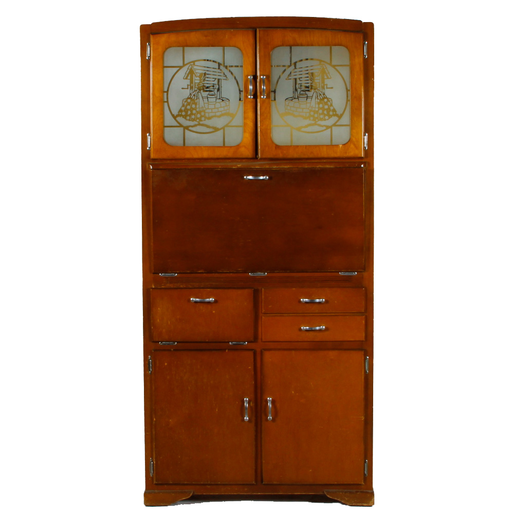 Vintage Oak Food Pantry Ebth