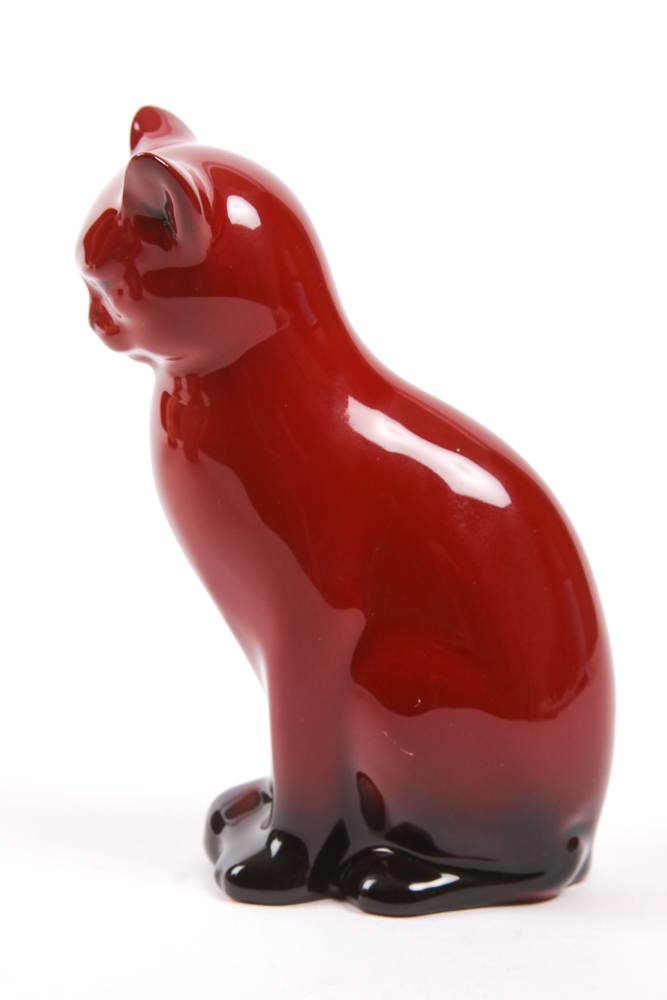 Flambe Royal Doulton Cat Figurine EBTH