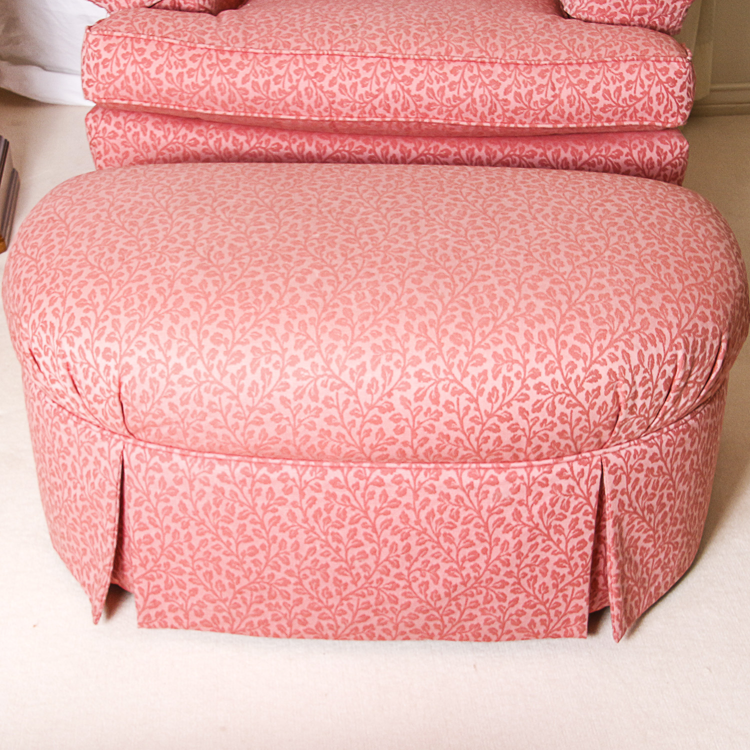 Upholstered Armchair and Ottoman EBTH