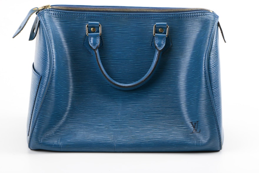 Louis Vuitton Blue Epi Leather Speedy 30 Handbag | EBTH