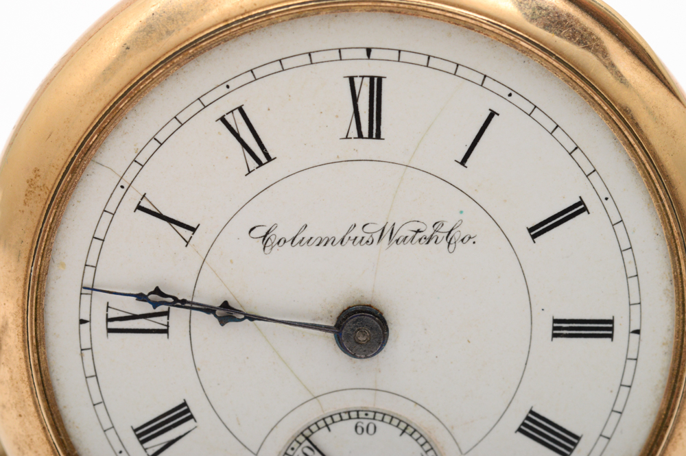 Antique Gold Plated Columbus Watch Co. Pocket Watch EBTH