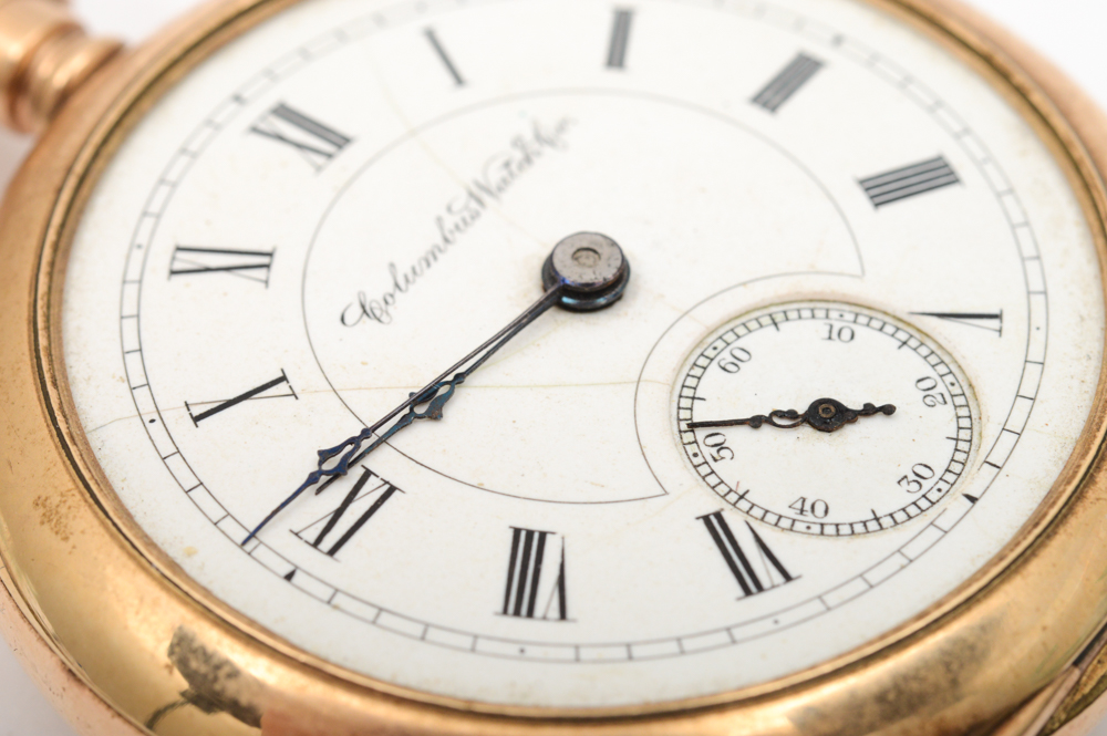 Antique Gold Plated Columbus Watch Co. Pocket Watch EBTH