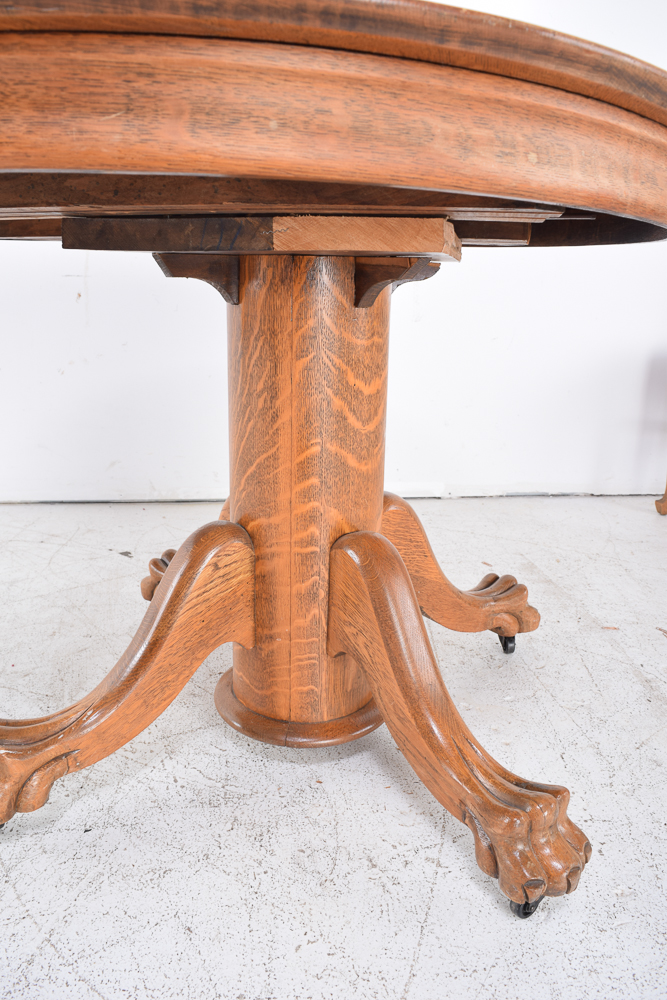 Vintage Oak Dining Table and Chairs EBTH