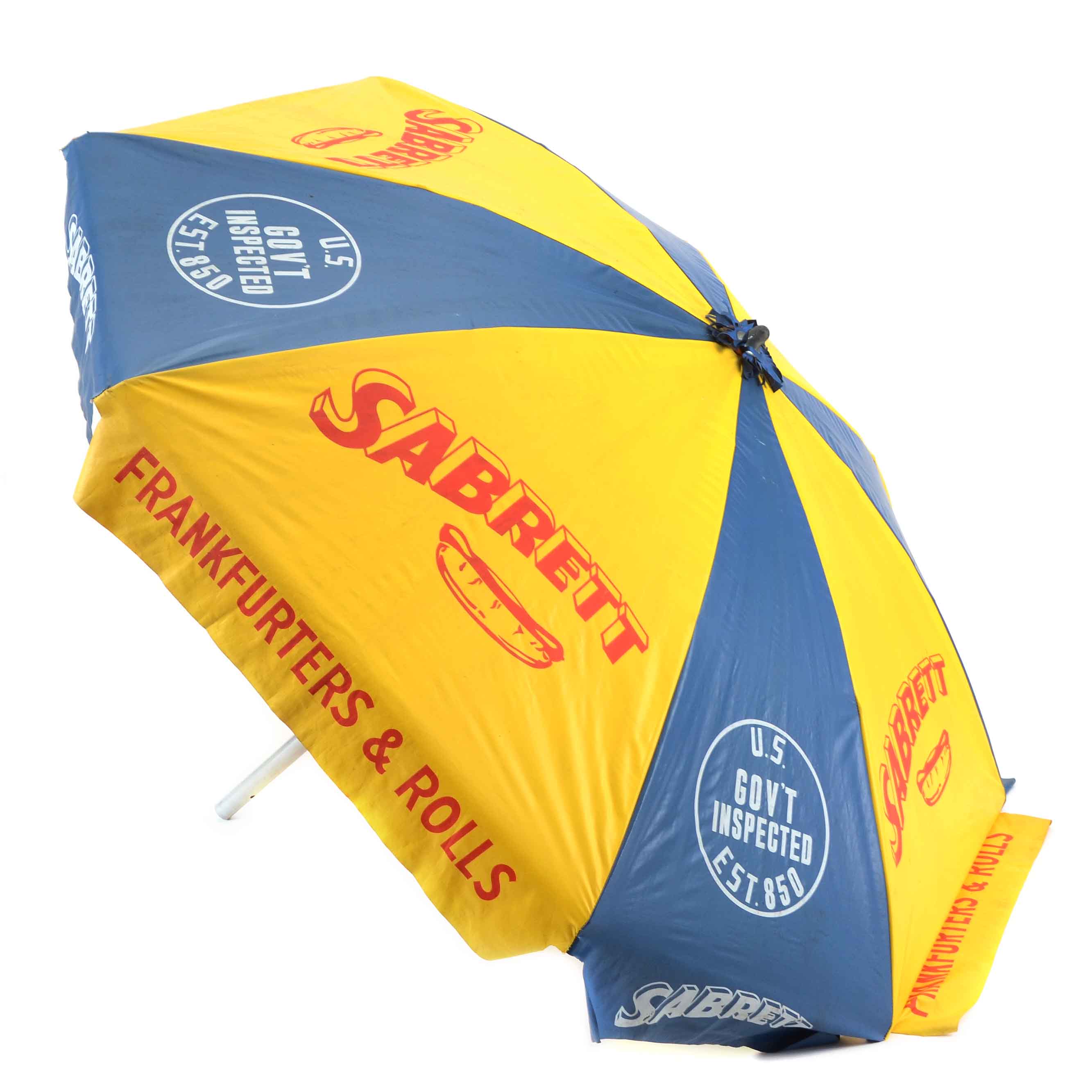 Sabrett Hot Dog Cart Umbrella EBTH