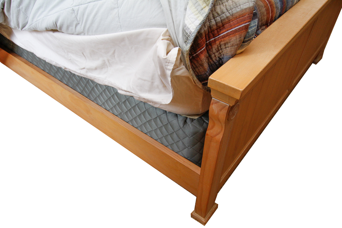 Pickled Pine Queen Size Bed Frame EBTH