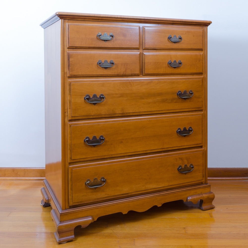 Maple Chippendale Style Four Piece Bedroom Set by Kling EBTH