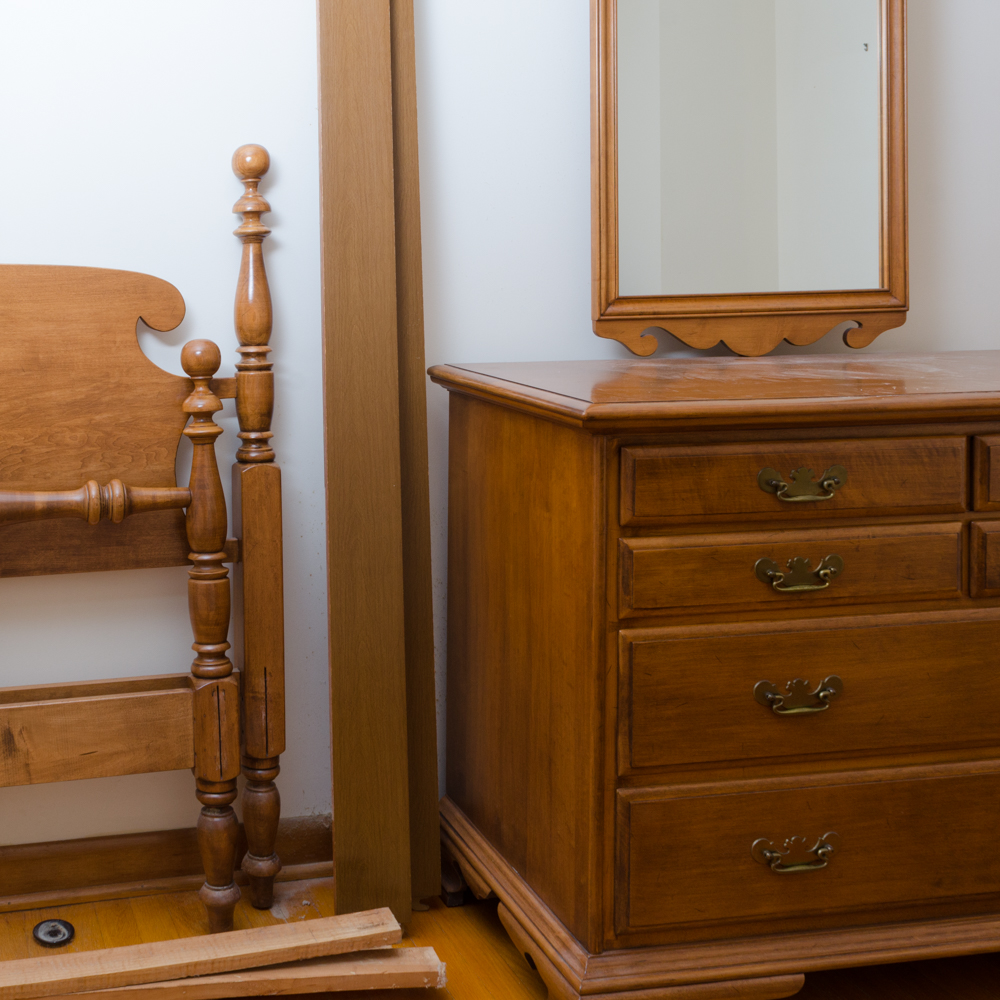 Maple American Colonial Style Two-Piece Bedroom Set by ...