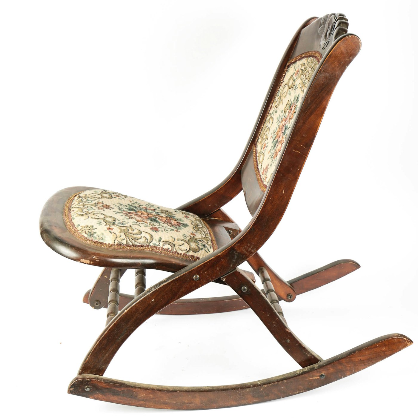 Antique Victorian Folding Rocking Chair | EBTH