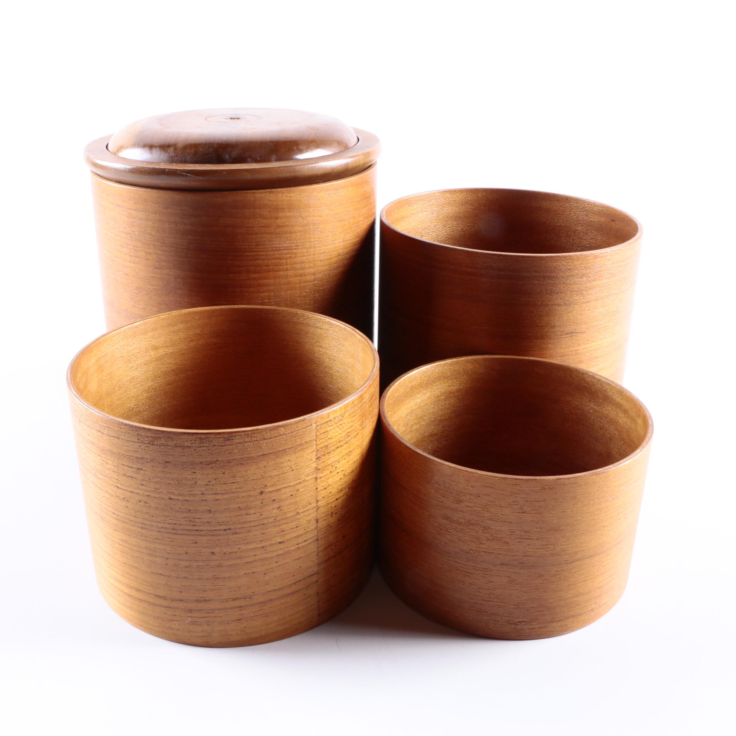 wooden stacking bowls