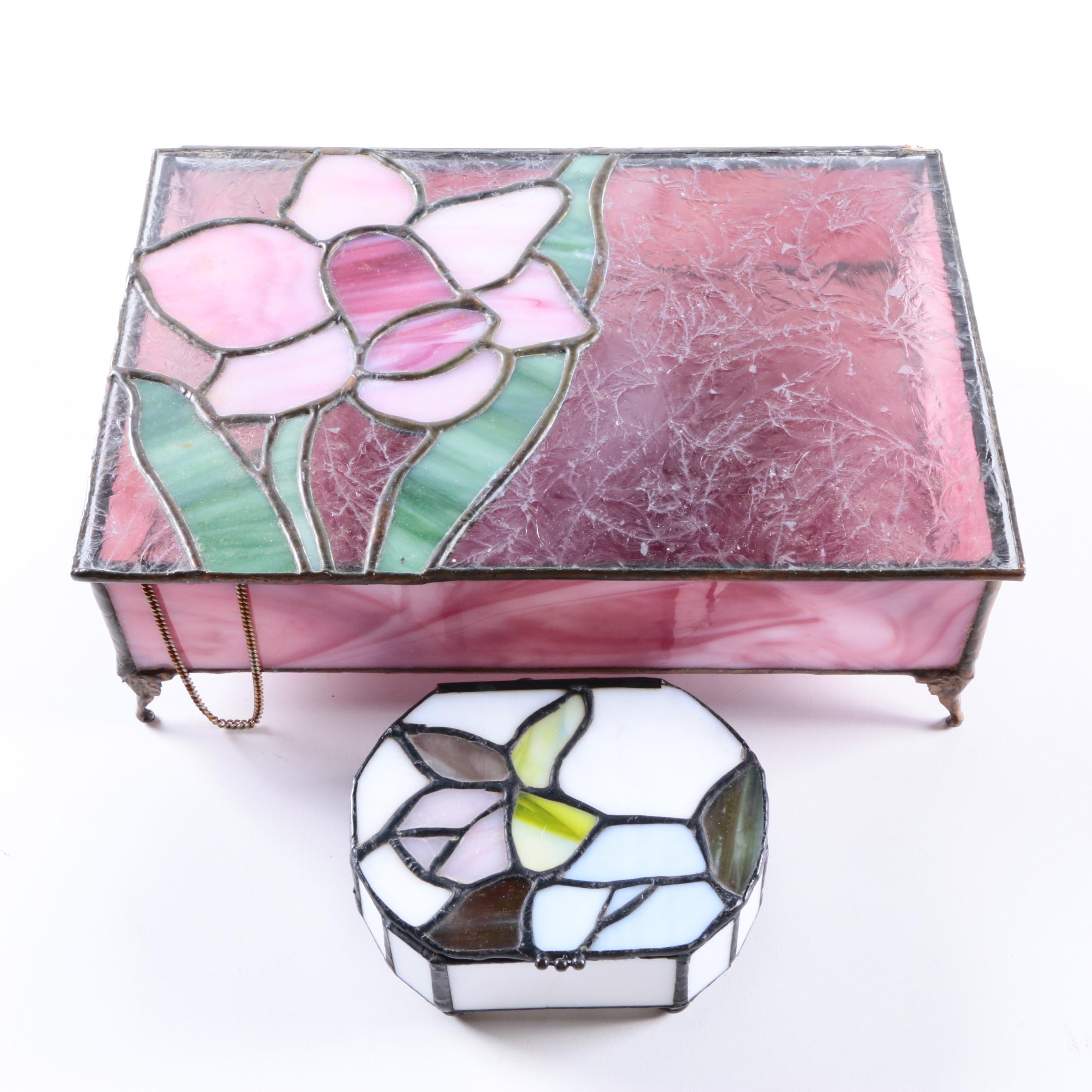 Stained Glass Trinket Boxes EBTH