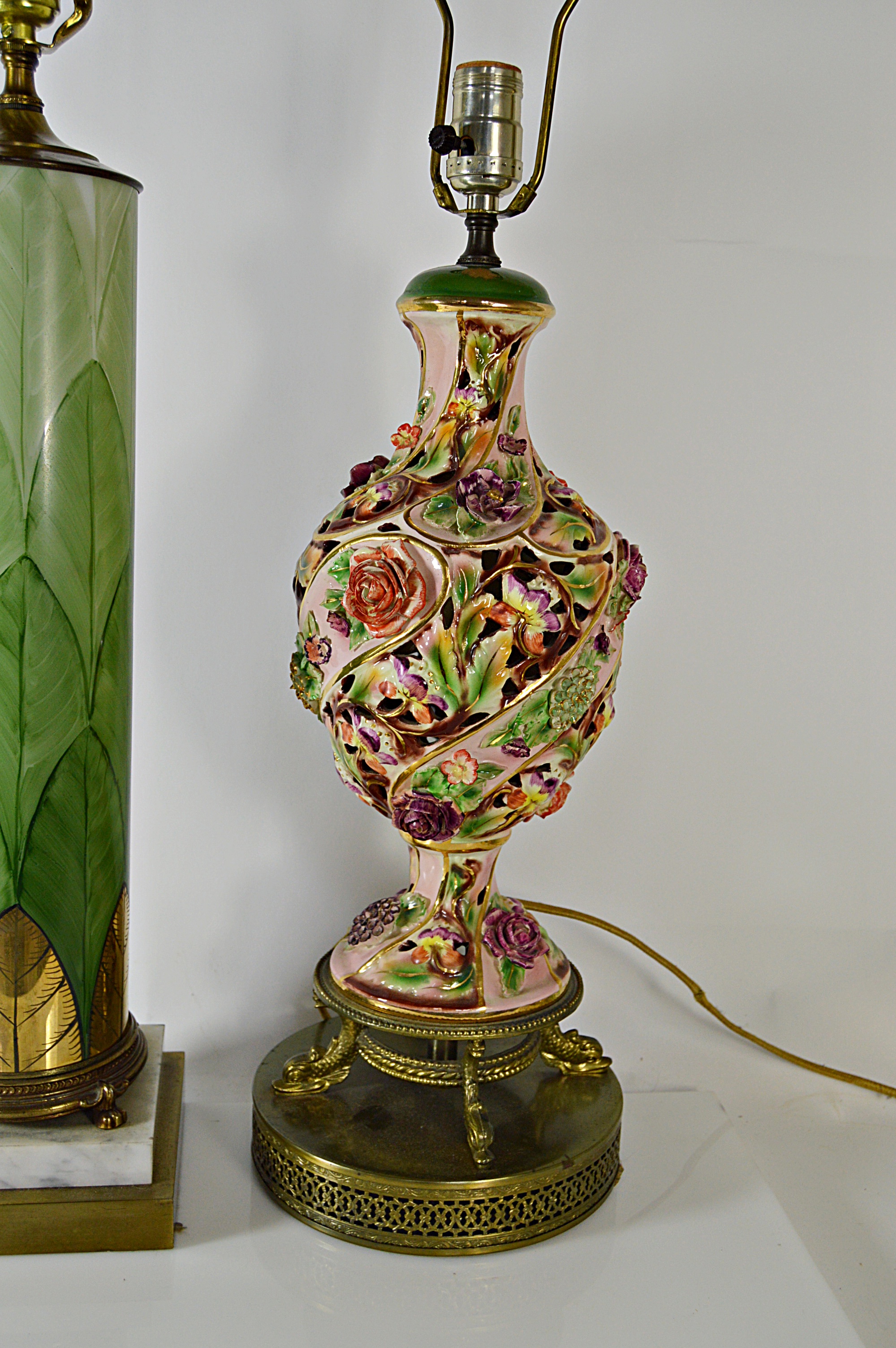 Vintage Enameled Lamps EBTH