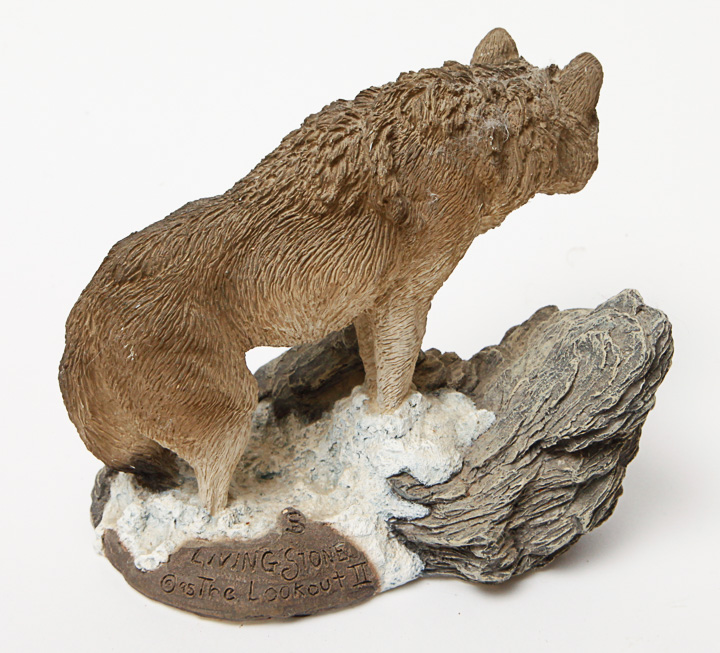 Ceramic Wolf Figurines Including Desk Clock EBTH