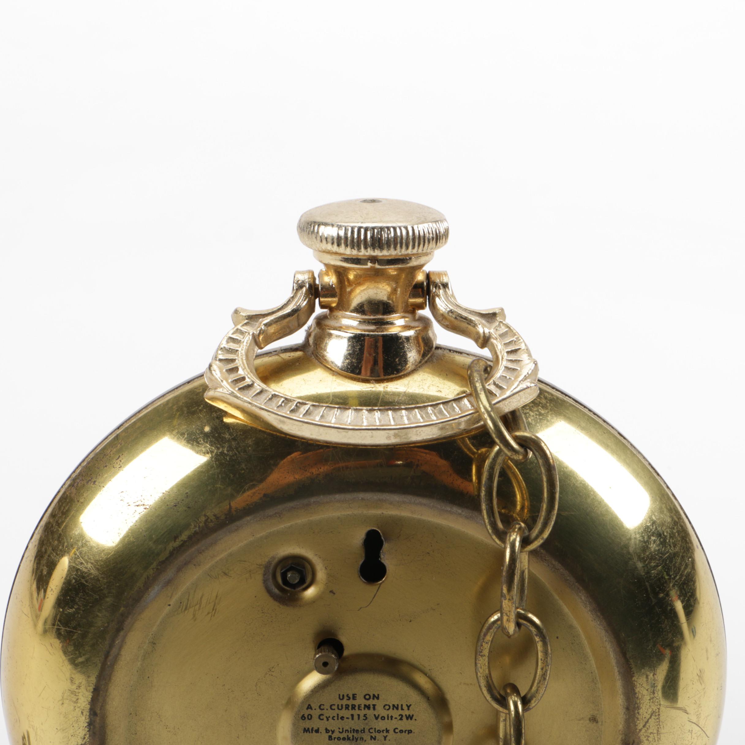 Vintage United Pocket Watch Wall Clock EBTH