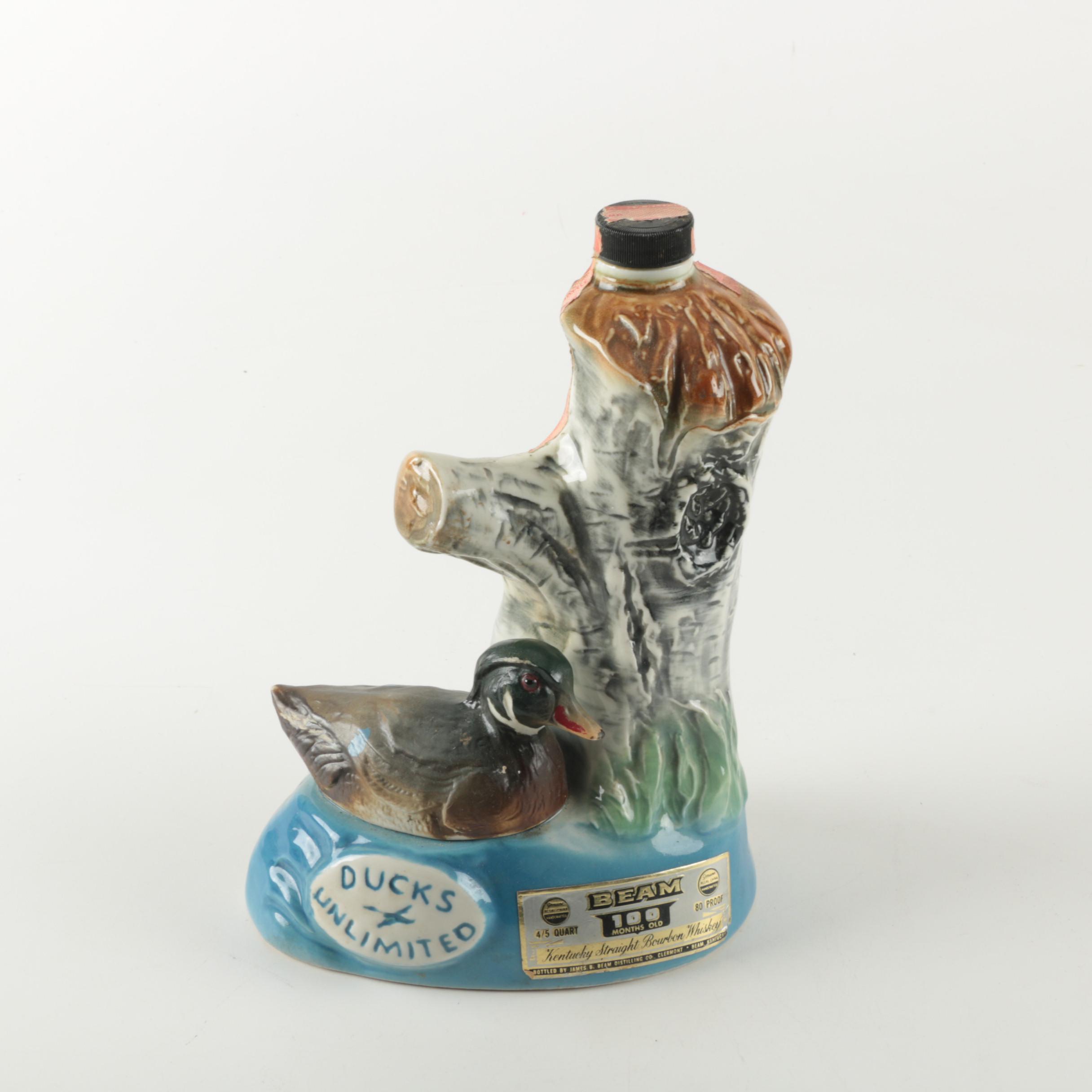 Jim Beam Ducks Unlimited "Wood Duck 197576 Decanter EBTH