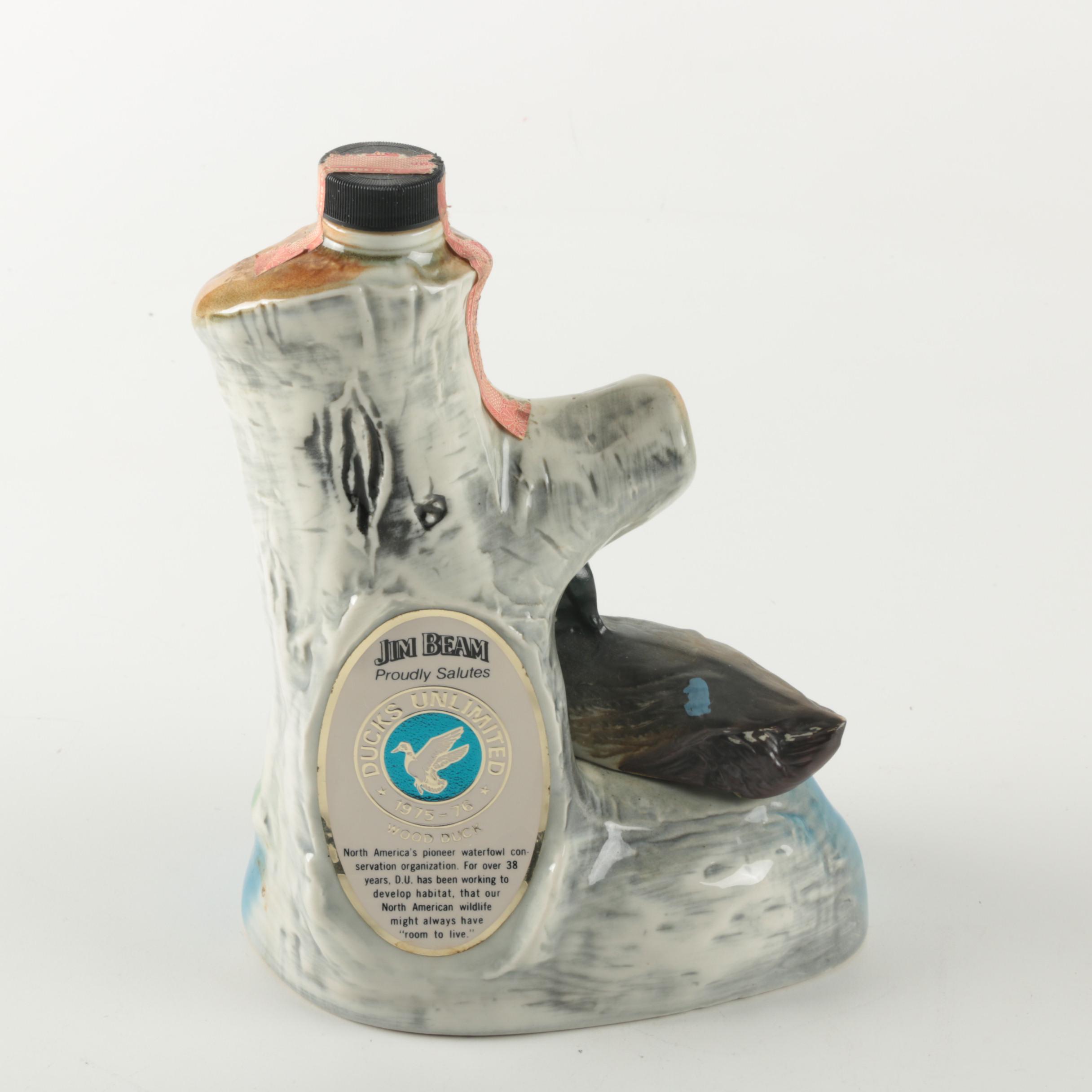 Jim Beam Ducks Unlimited "Wood Duck 197576 Decanter EBTH