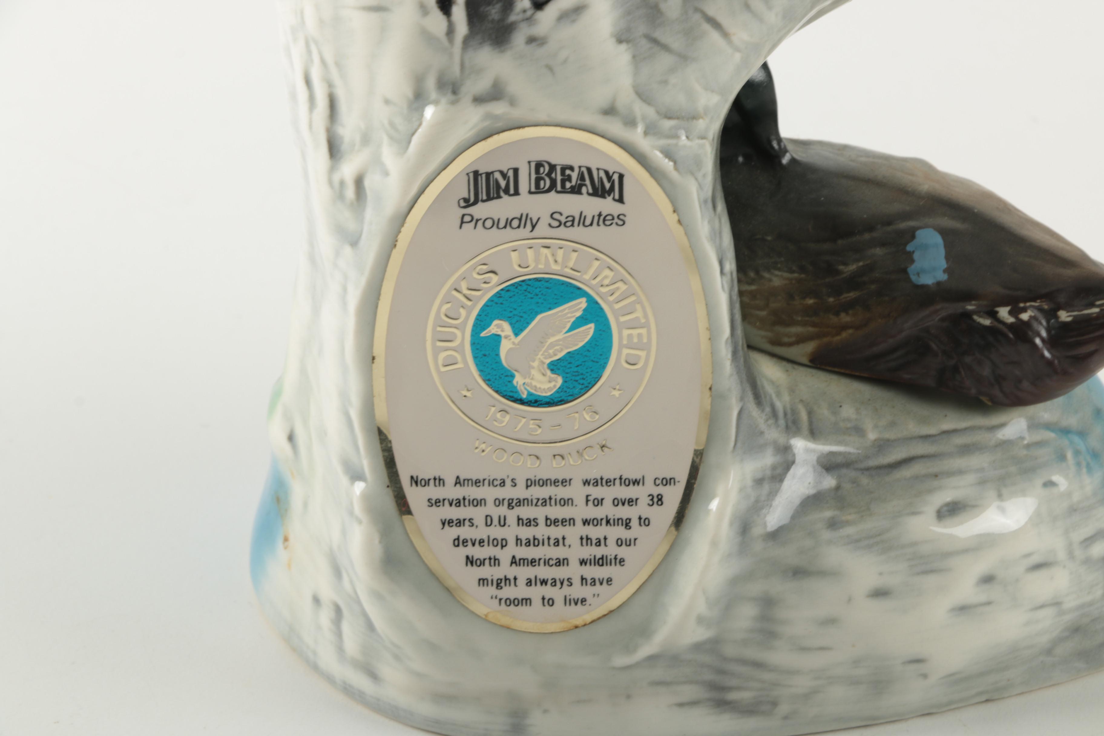 Jim Beam Ducks Unlimited "Wood Duck 197576 Decanter EBTH