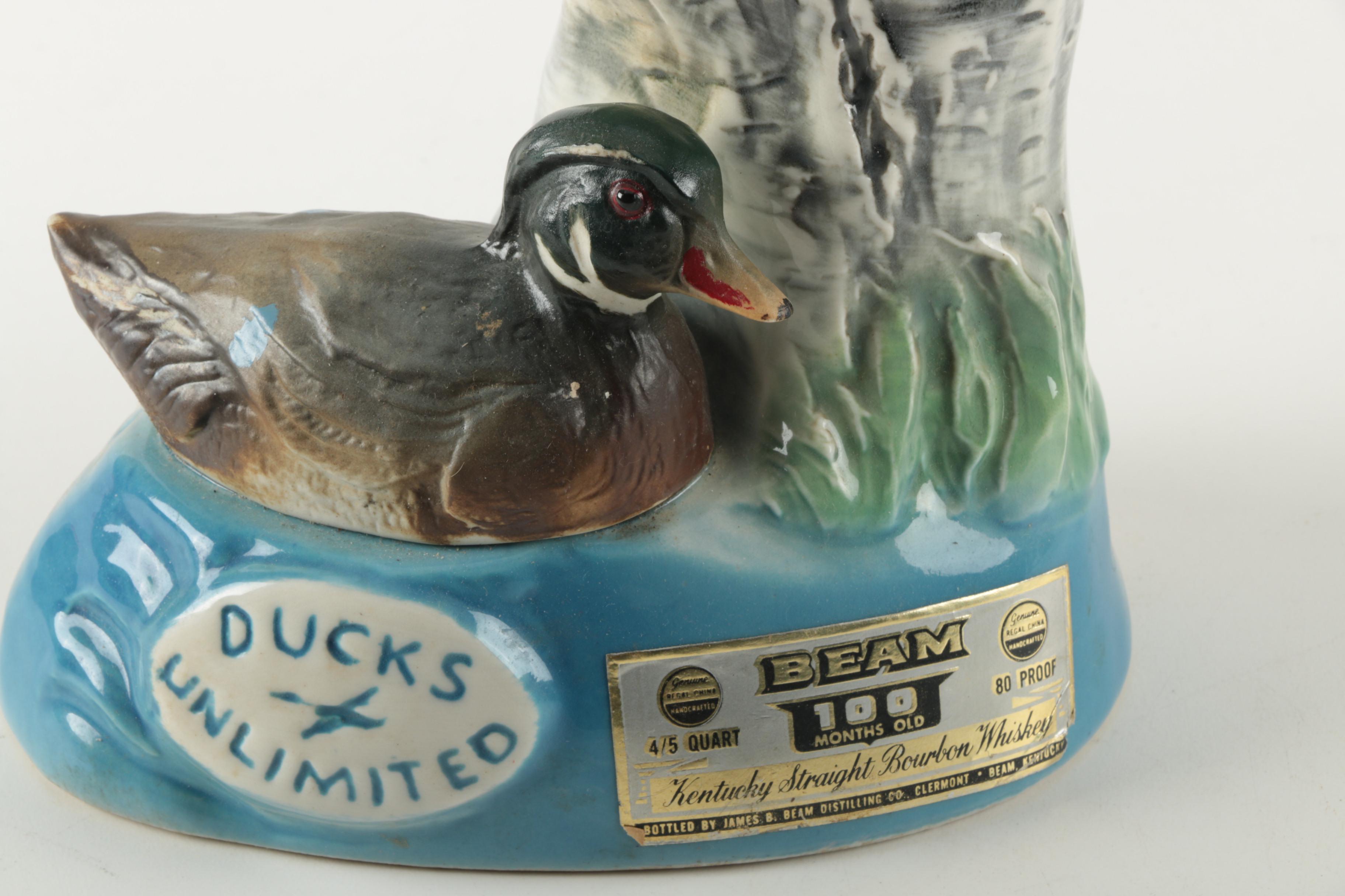 Jim Beam Ducks Unlimited "Wood Duck 197576 Decanter EBTH