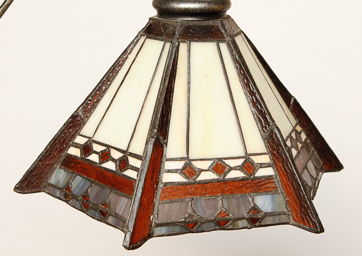 Vintage Stained Glass Lamp and Table Combo EBTH