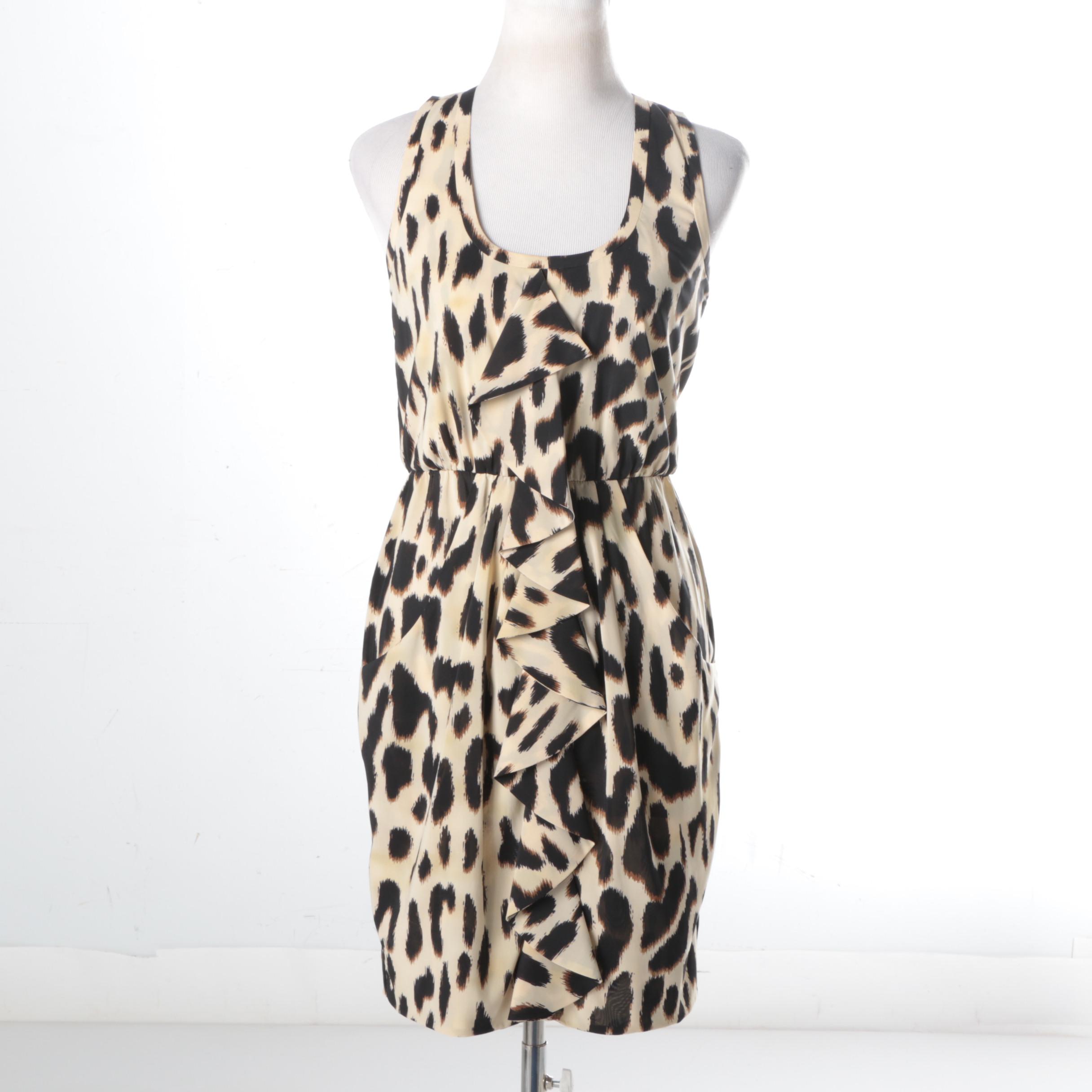 calvin klein leopard print dress