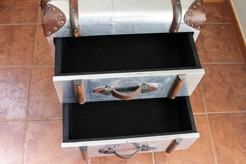 "Richard's Trunk" Two Drawer Metal Cube by Restoration ...