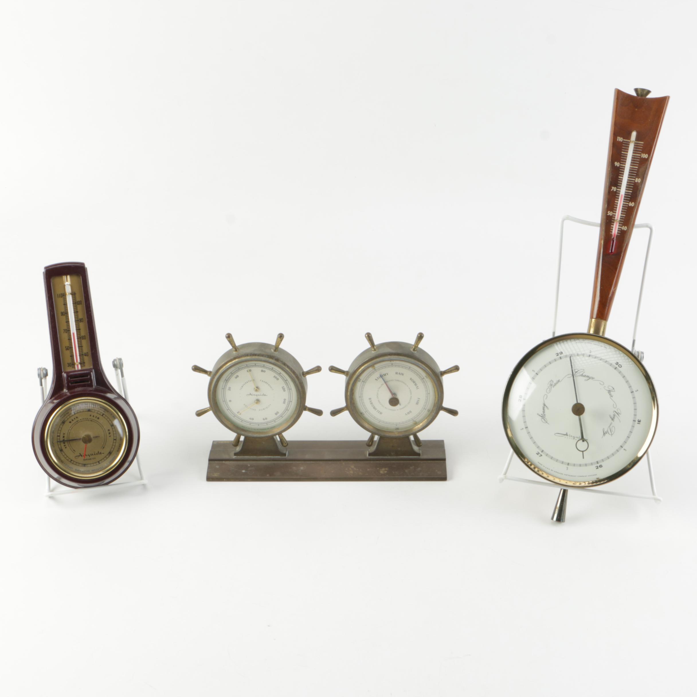 Vintage Airguide Barometers and Thermometers EBTH