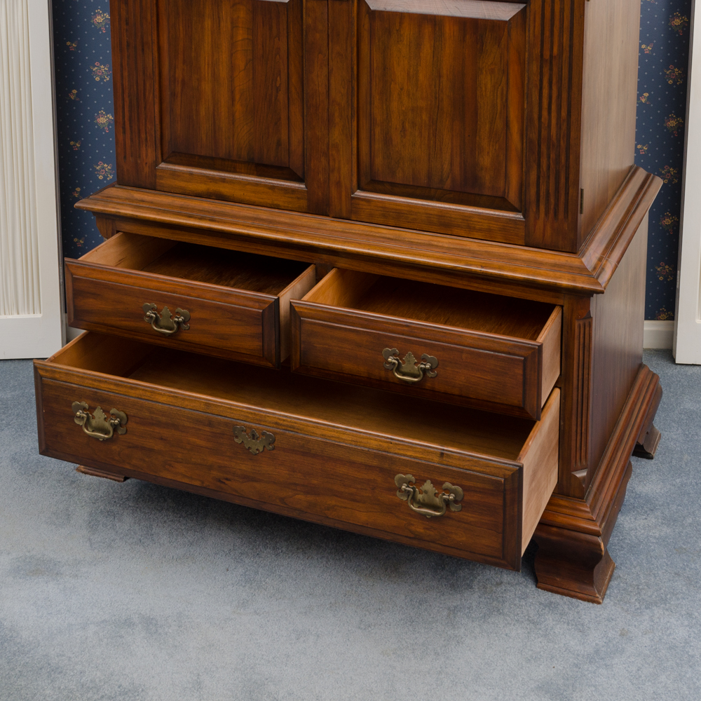 Vintage Chippendale Style Cherry Armoire by Pennsylvania House EBTH