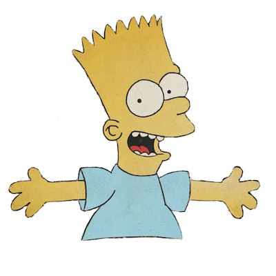 Vintage Bart Simpson Offset Lithograph on Foam Core Vintage Bart Simpson Offset Lithograph on Foam Core