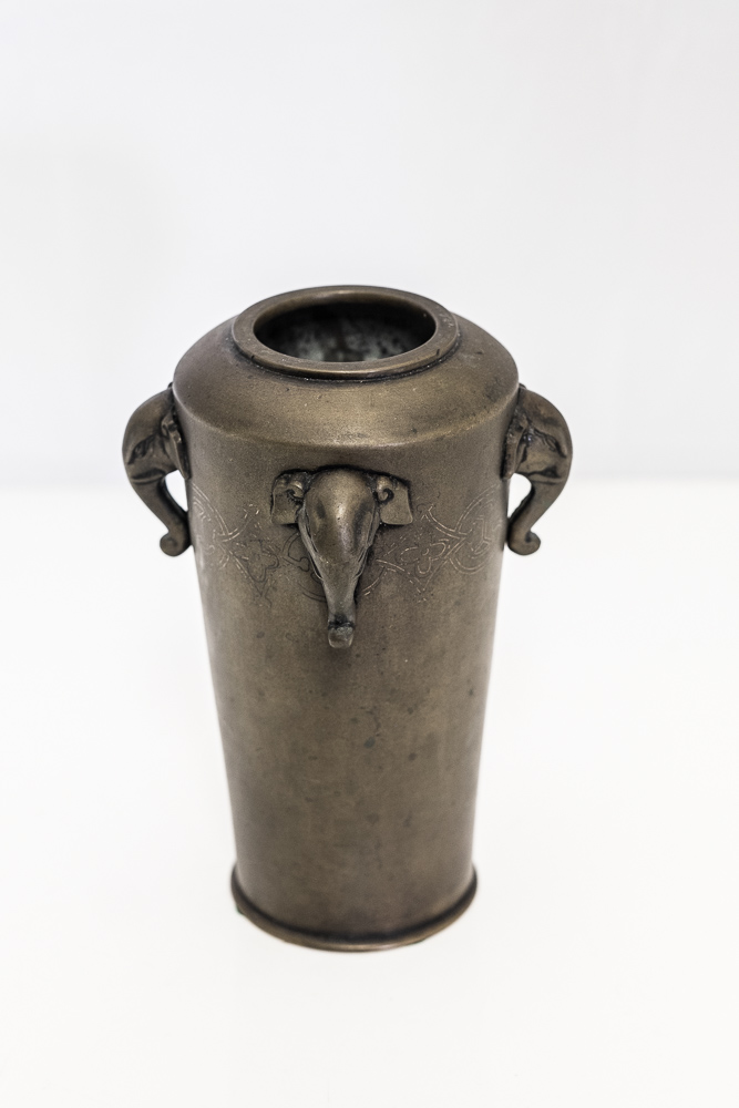 Japanese Bronze Elephant Vase EBTH