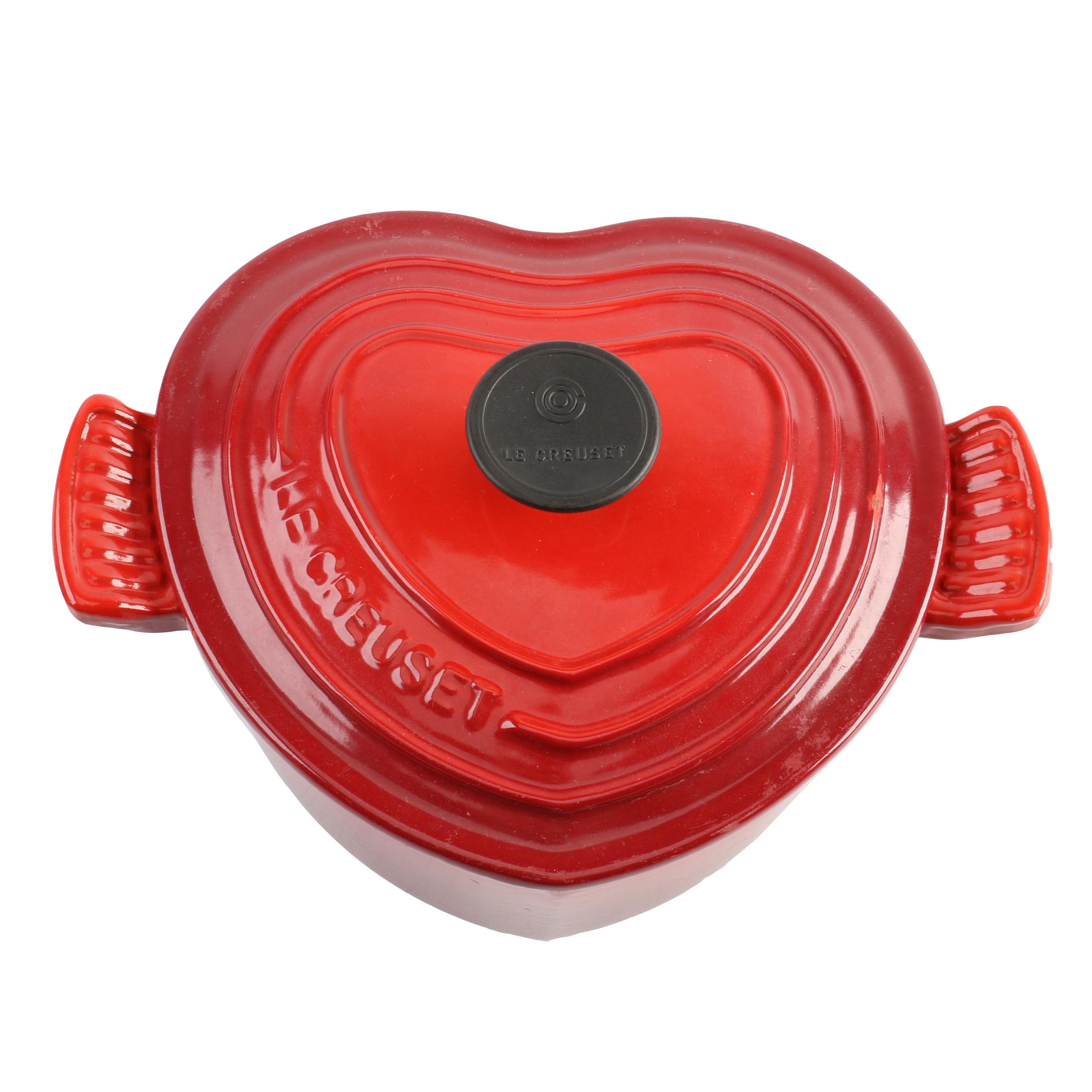 Le Creuset Red Heart Shaped Cast Enamel Dutch Oven EBTH