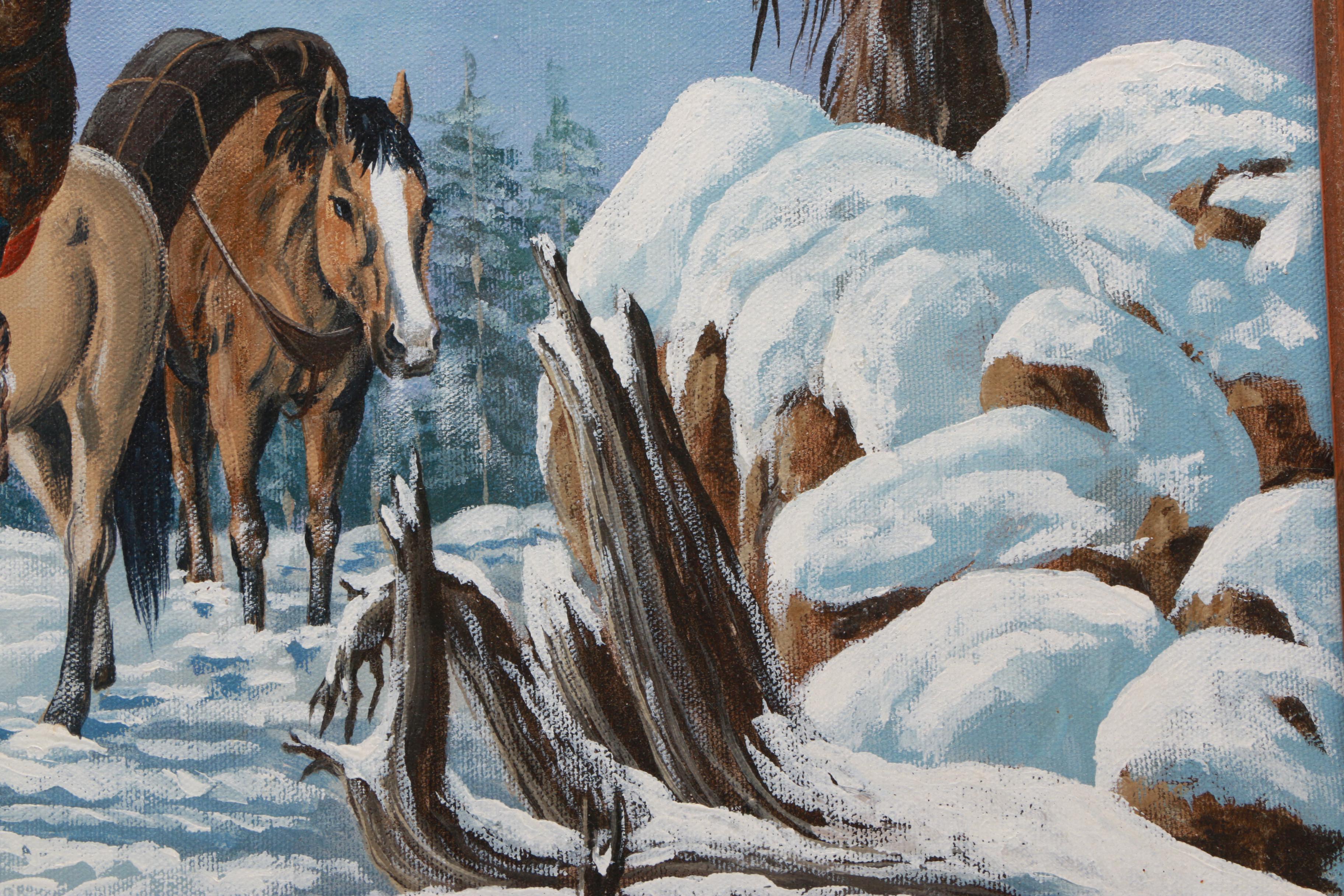 H. Murray Oil Painting of an Outdoors Man EBTH