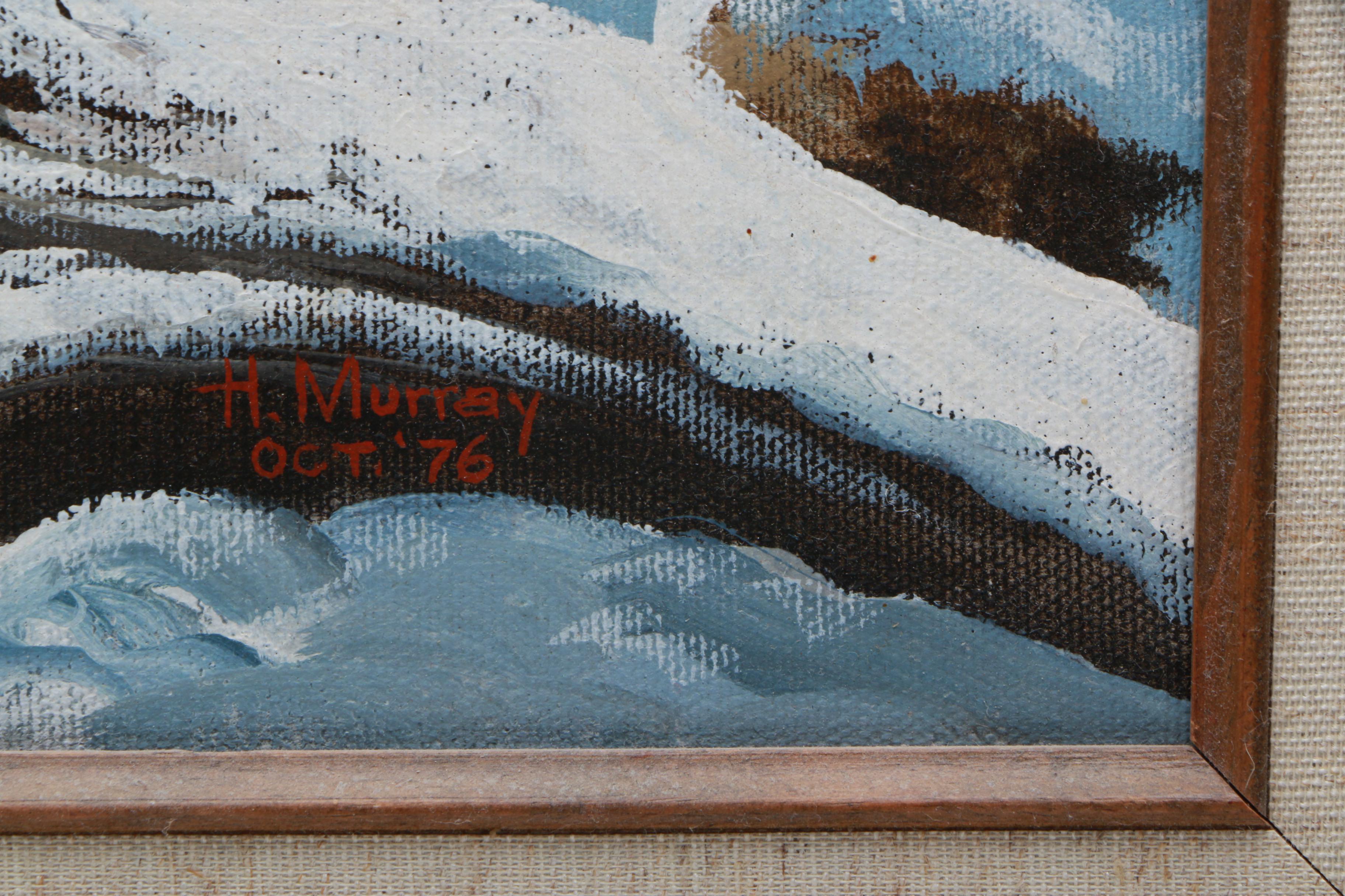 H. Murray Oil Painting of an Outdoors Man EBTH