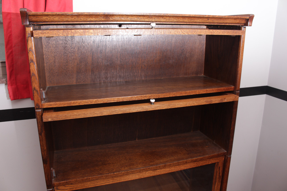 Vintage Amish Made Oak Barrister Bookcase EBTH