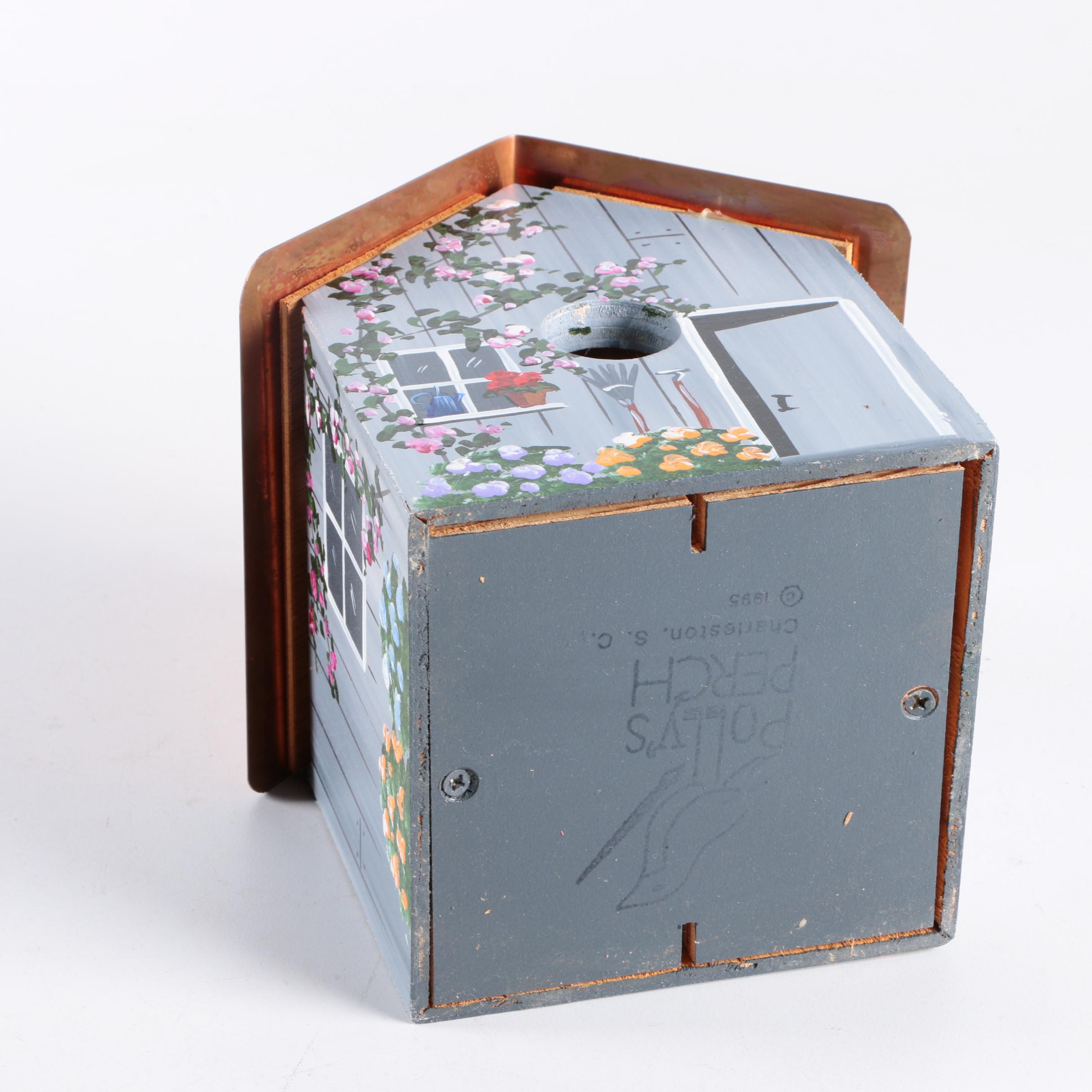 Hand Painted Birdhouses including Polly's Perch EBTH