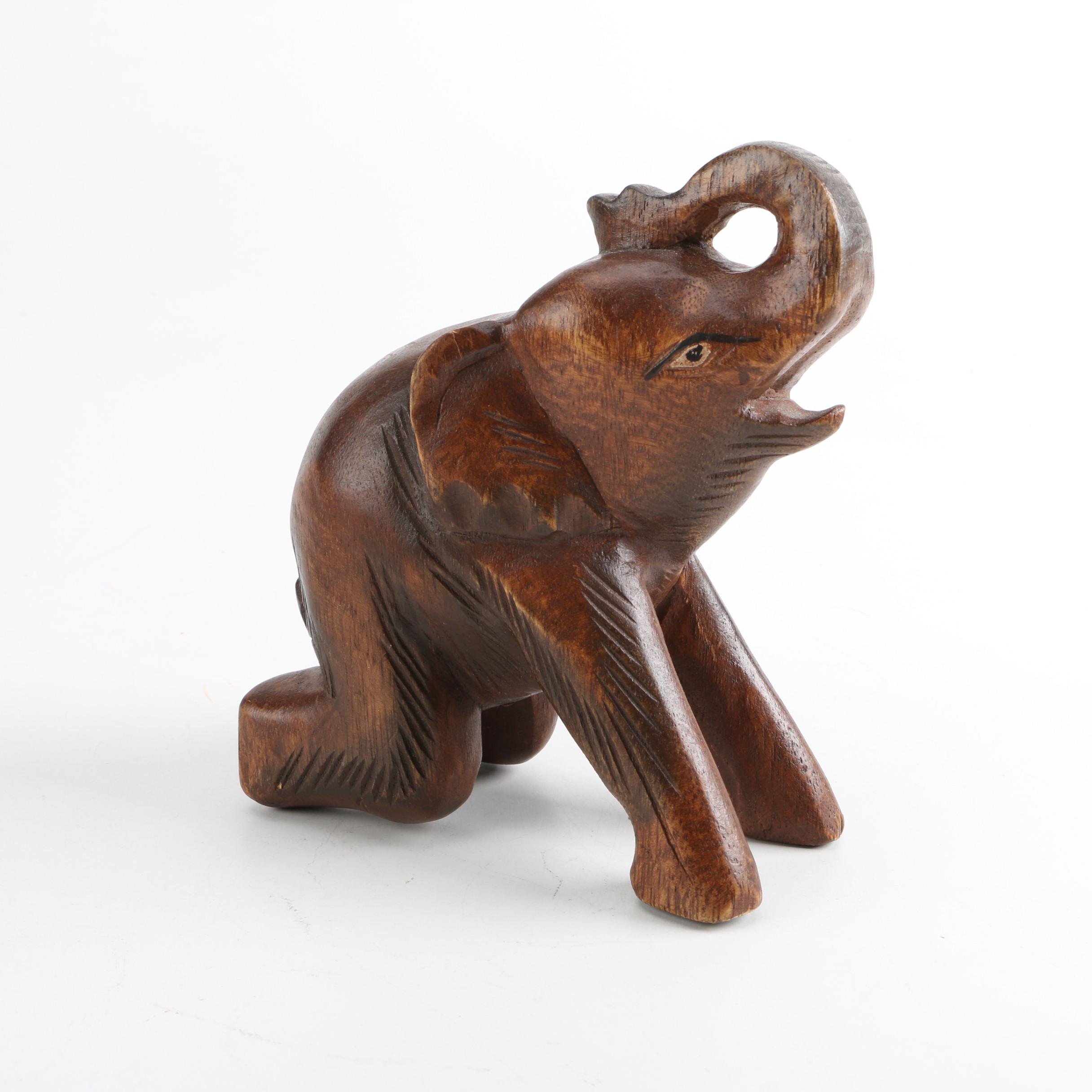 Decorative Wooden Elephant Figurines EBTH