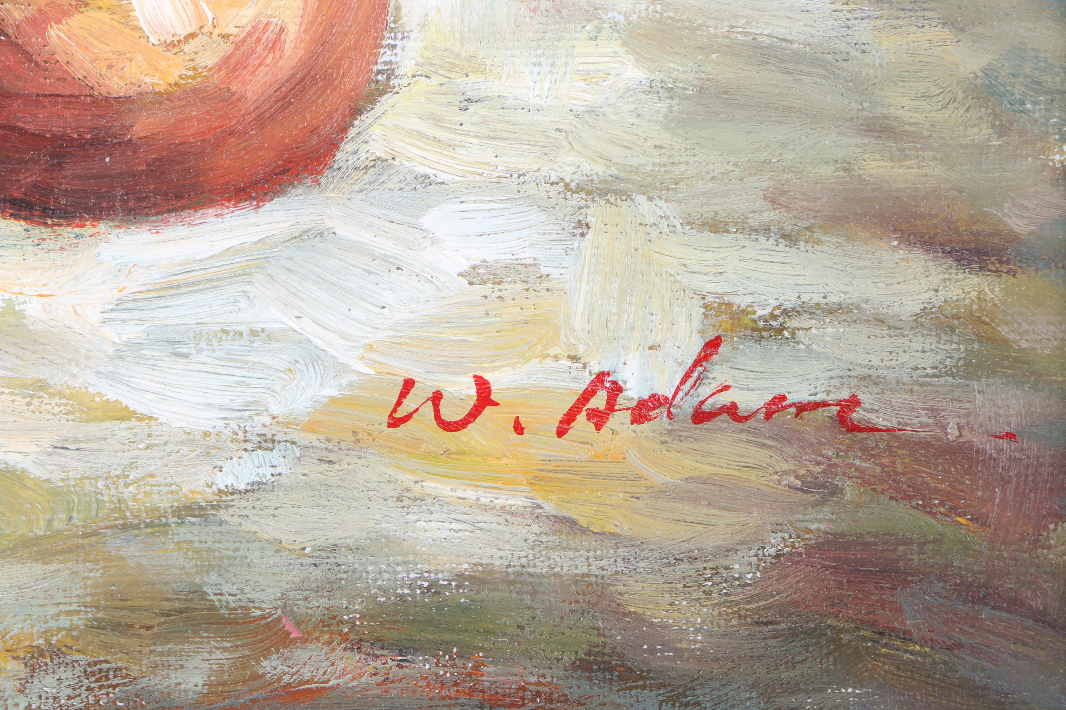 W. Adams Oil Painting on Canvas of Still Life EBTH