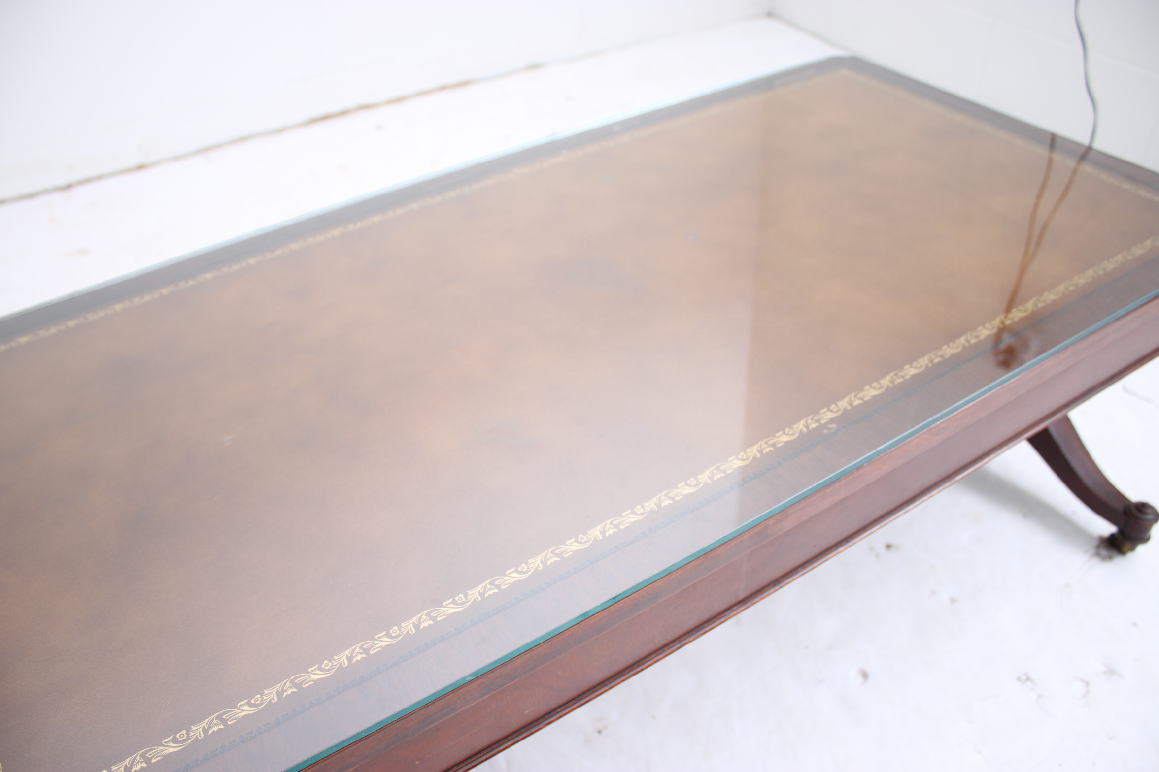 Vintage Duncan Phyfe Style Glass Top Coffee Table EBTH