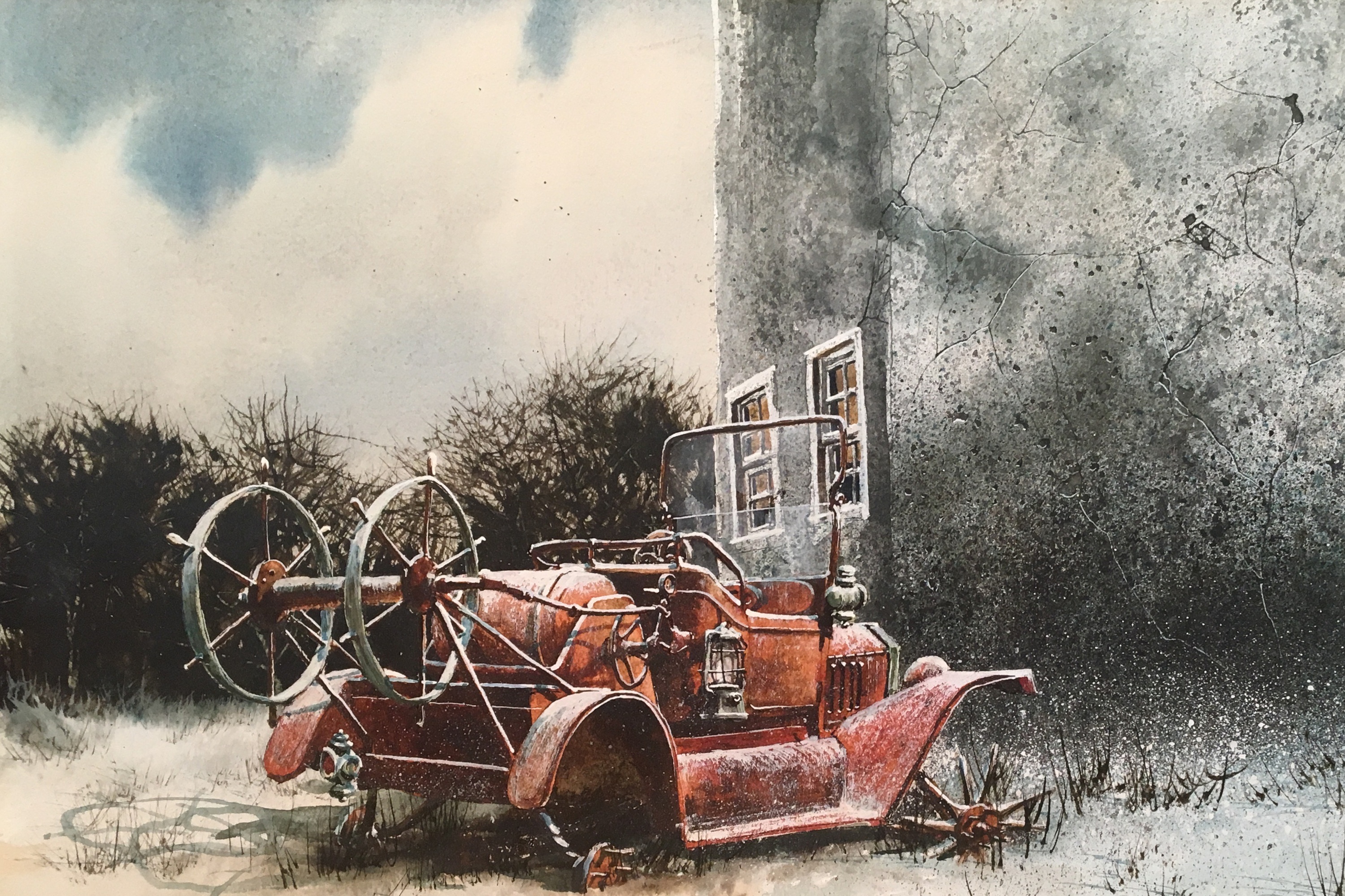 The Old Fire Truck by Kurt Roesch, 1960's | EBTH