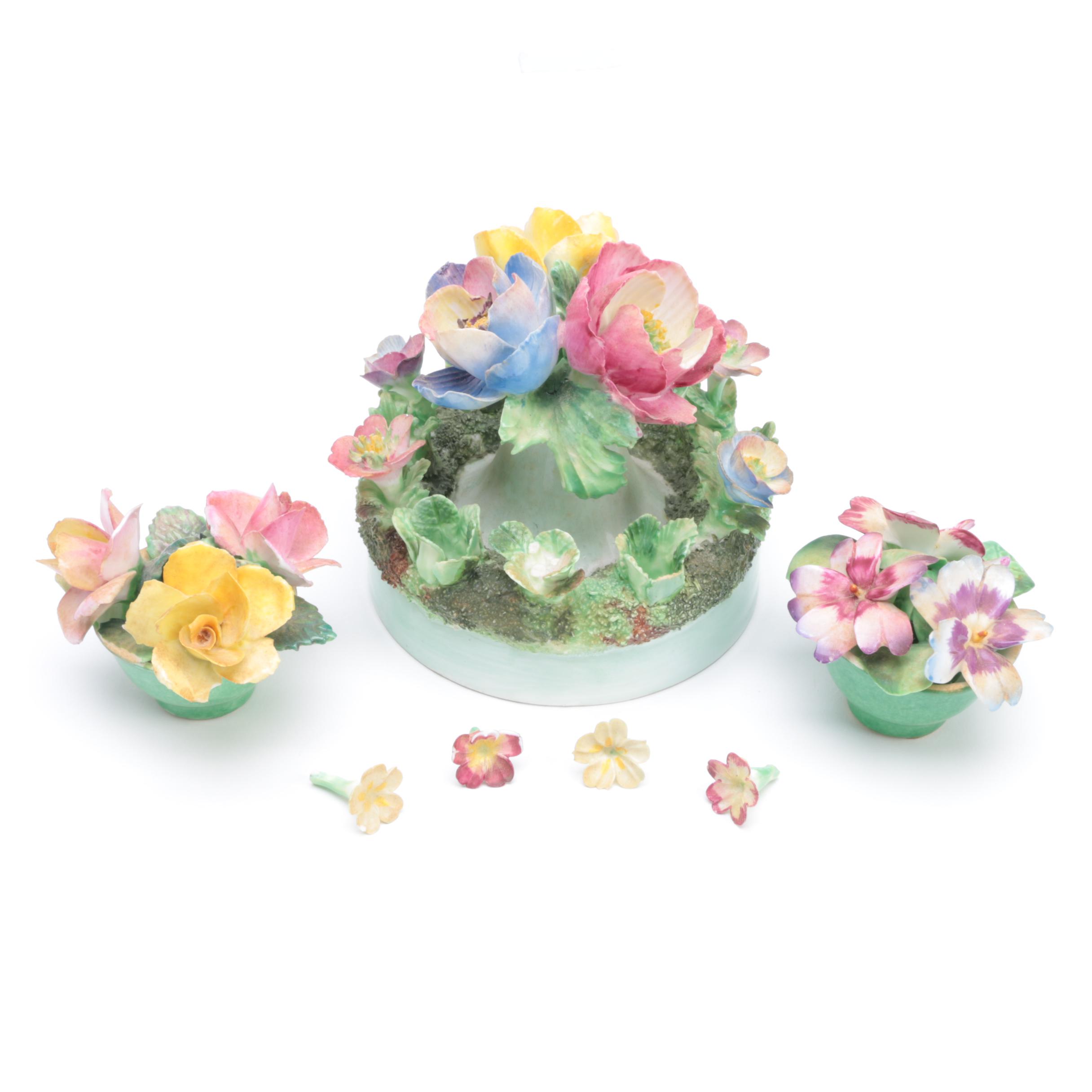 Crown Staffordshire Bone China Floral Bouquet Figures EBTH