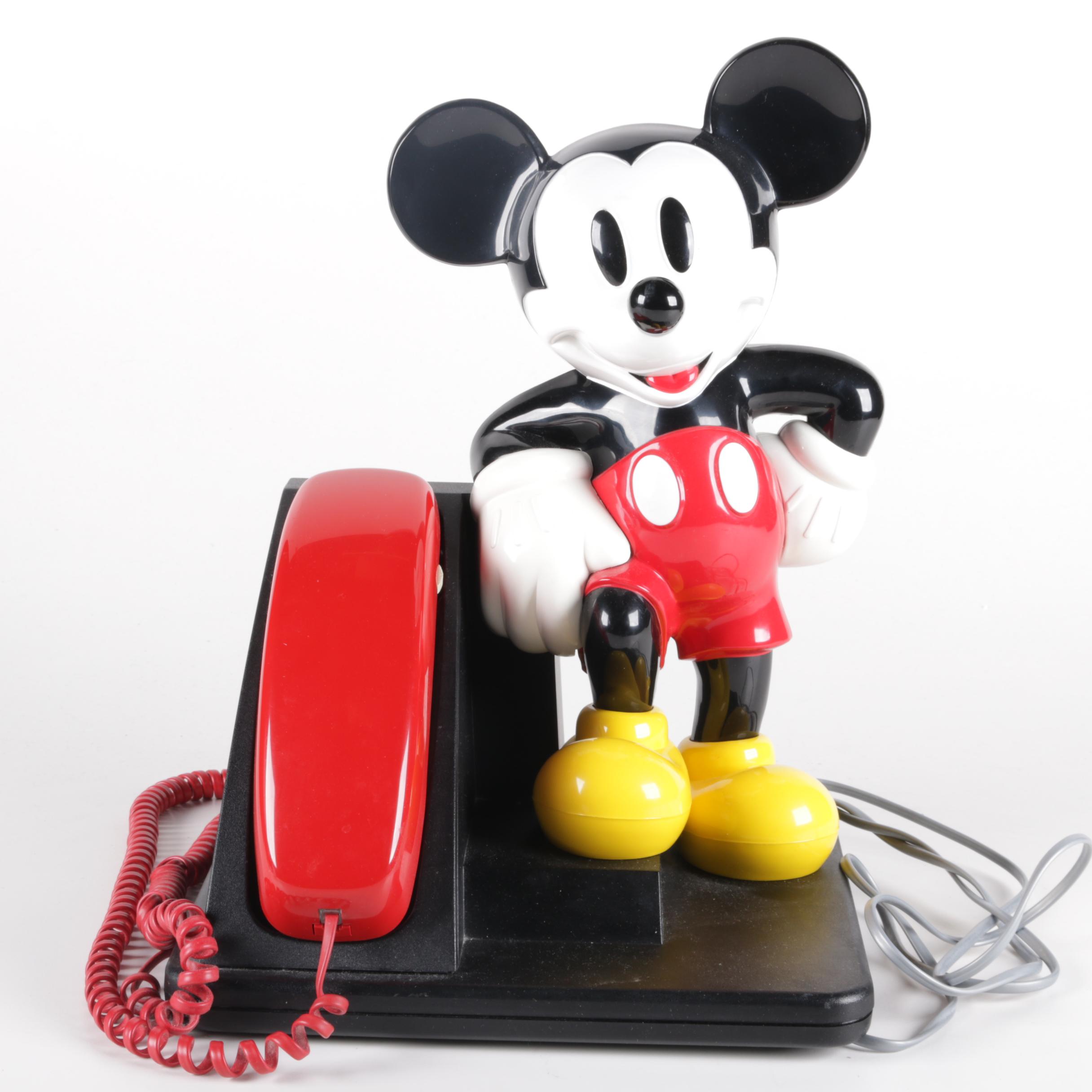 mickey mouse toy phone 1980s