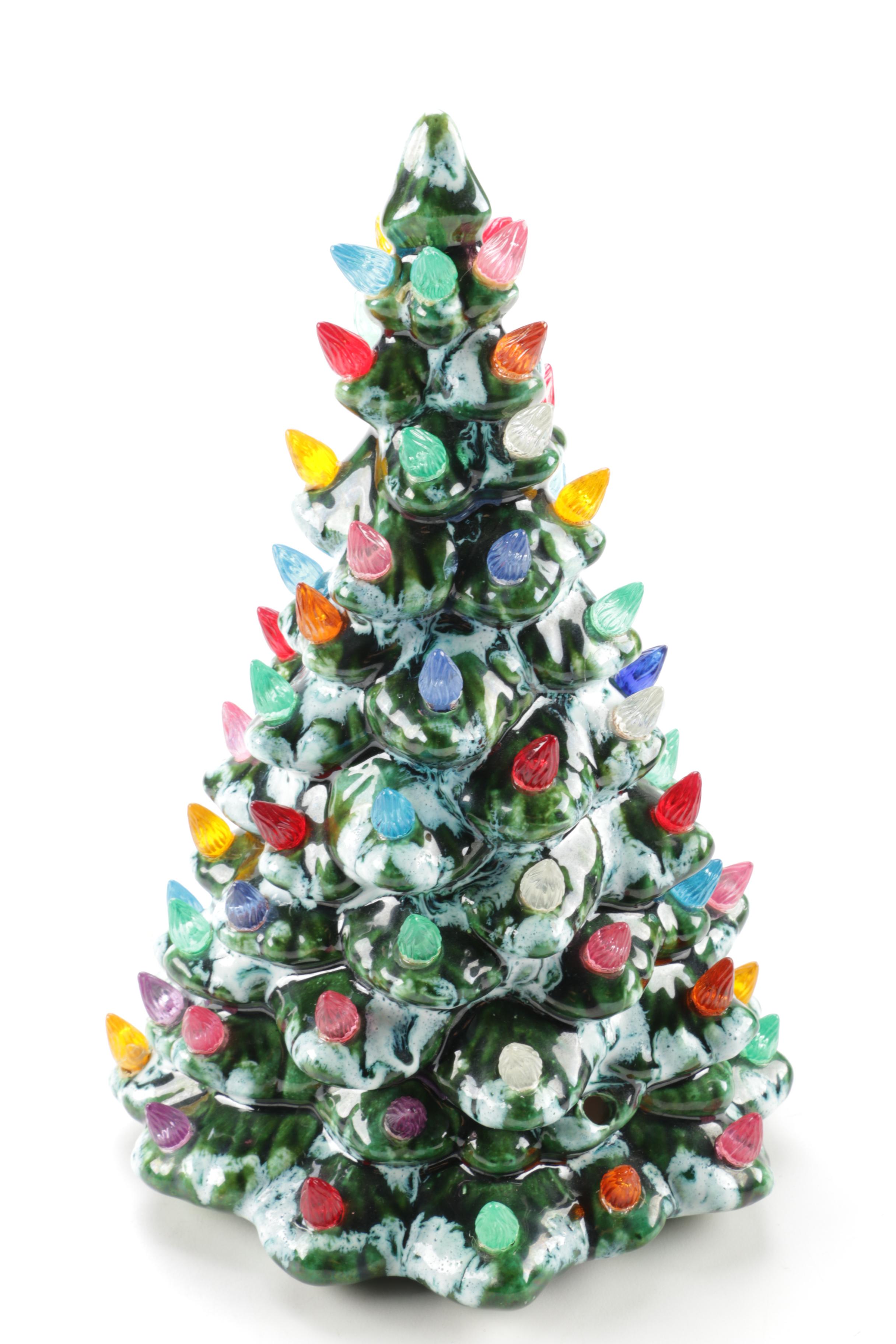 Vintage Ceramic Light up Christmas Trees EBTH