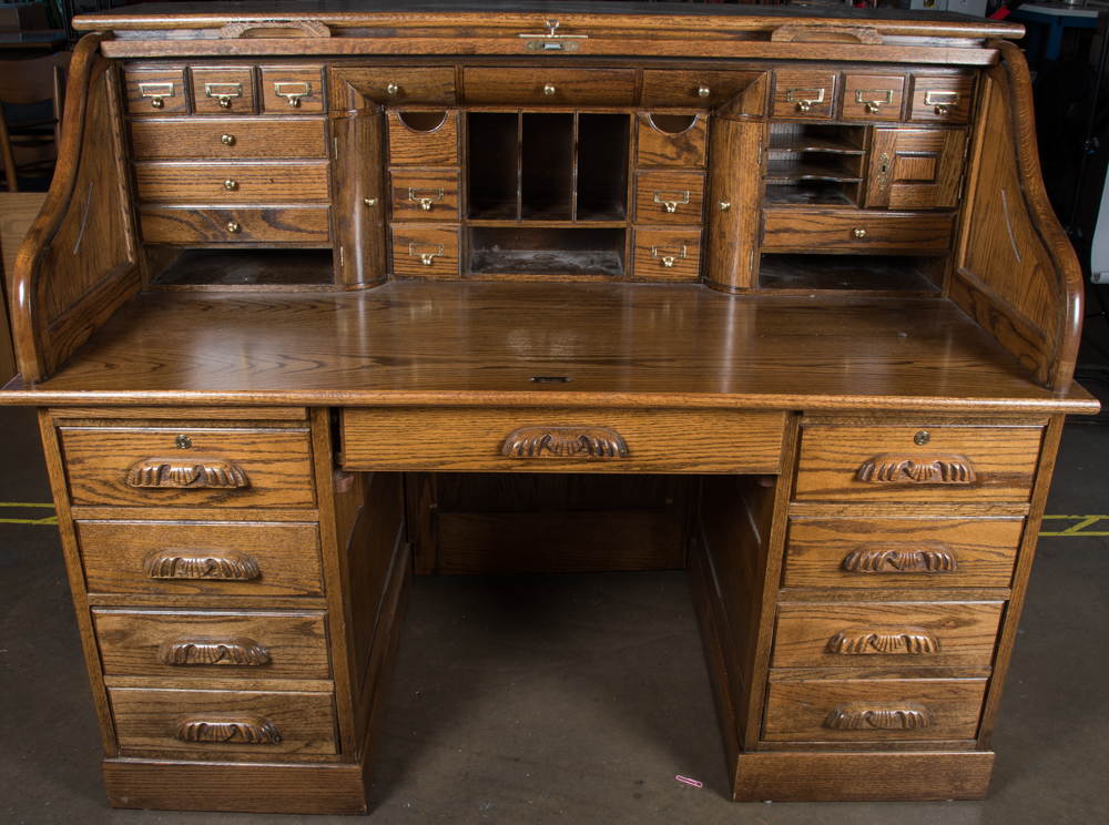 Oak Roll Top Desk from Bradford Oak EBTH