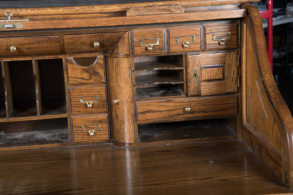 Oak Roll Top Desk from Bradford Oak EBTH