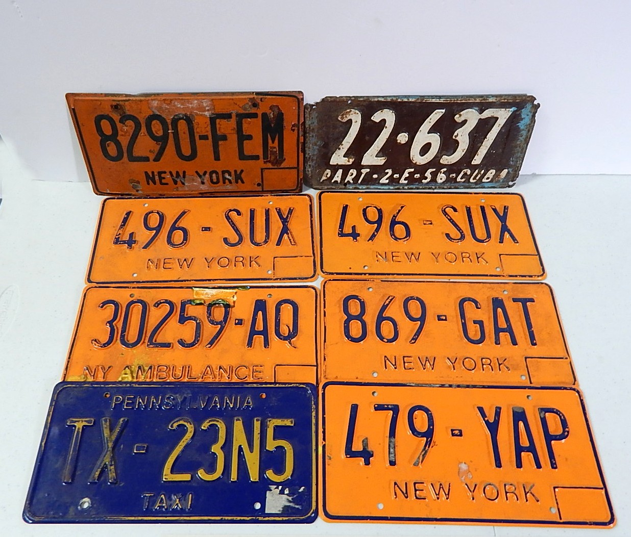 Vintage License Plate Collection EBTH