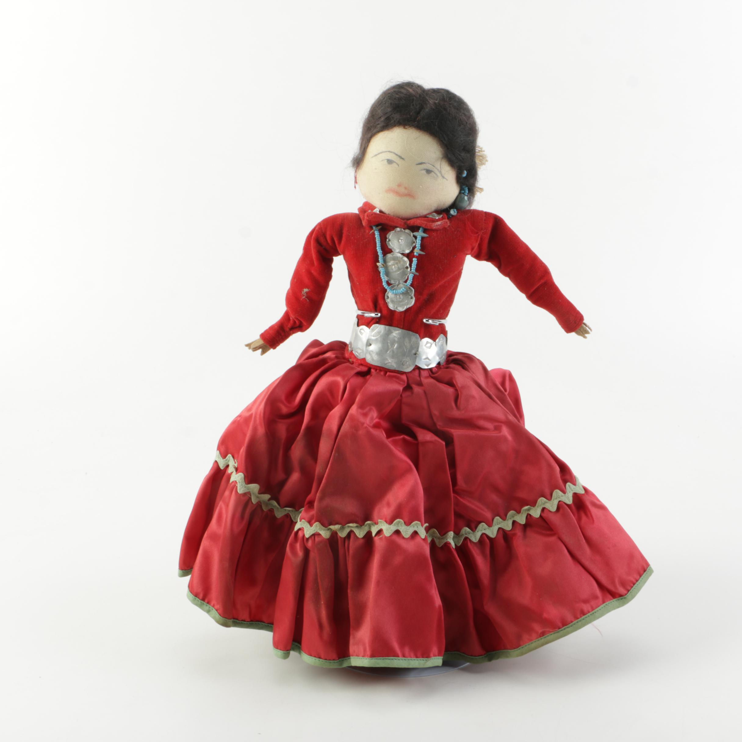 Hand Crafted Native American Vintage Cloth Doll EBTH