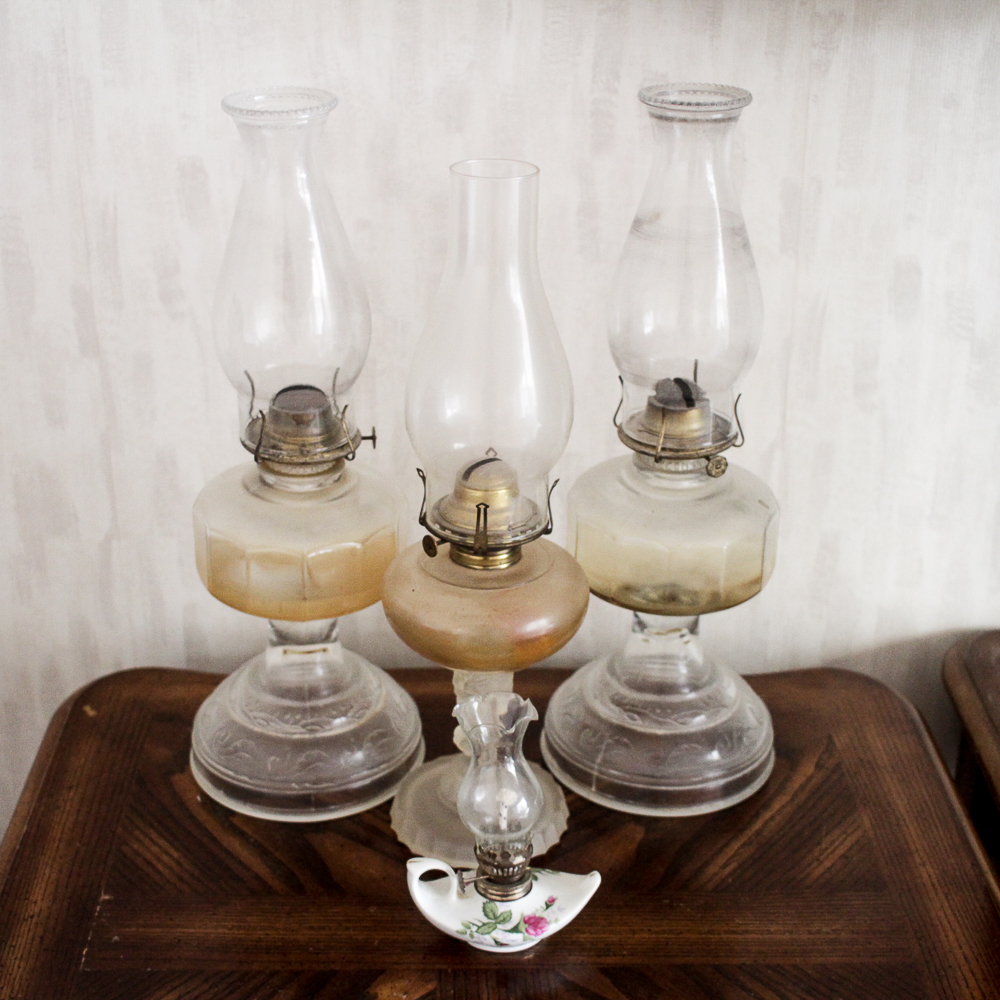 Vintage Glass Oil Lamps EBTH