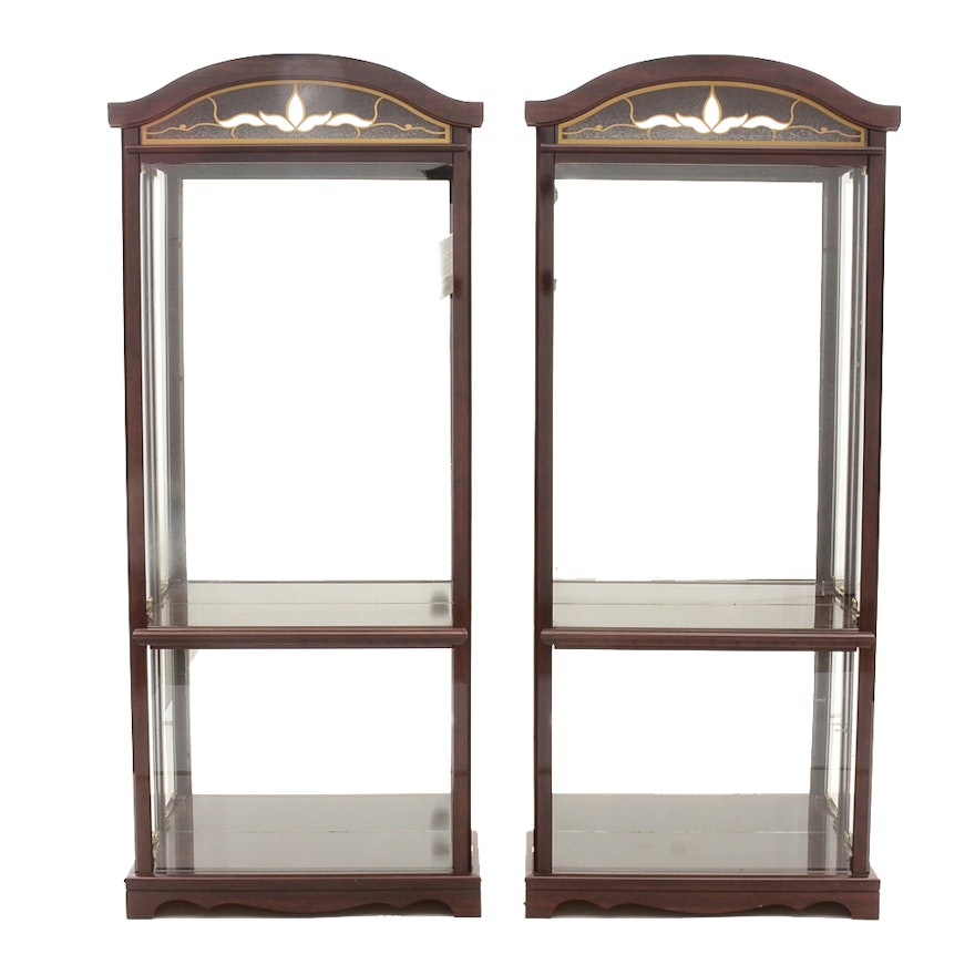 Pair Of Ashley Furniture Display Cabinets Ebth