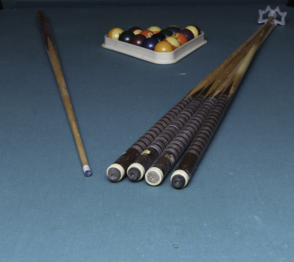 Vintage Fischer CoinOperated Billiards Table with Accessories EBTH