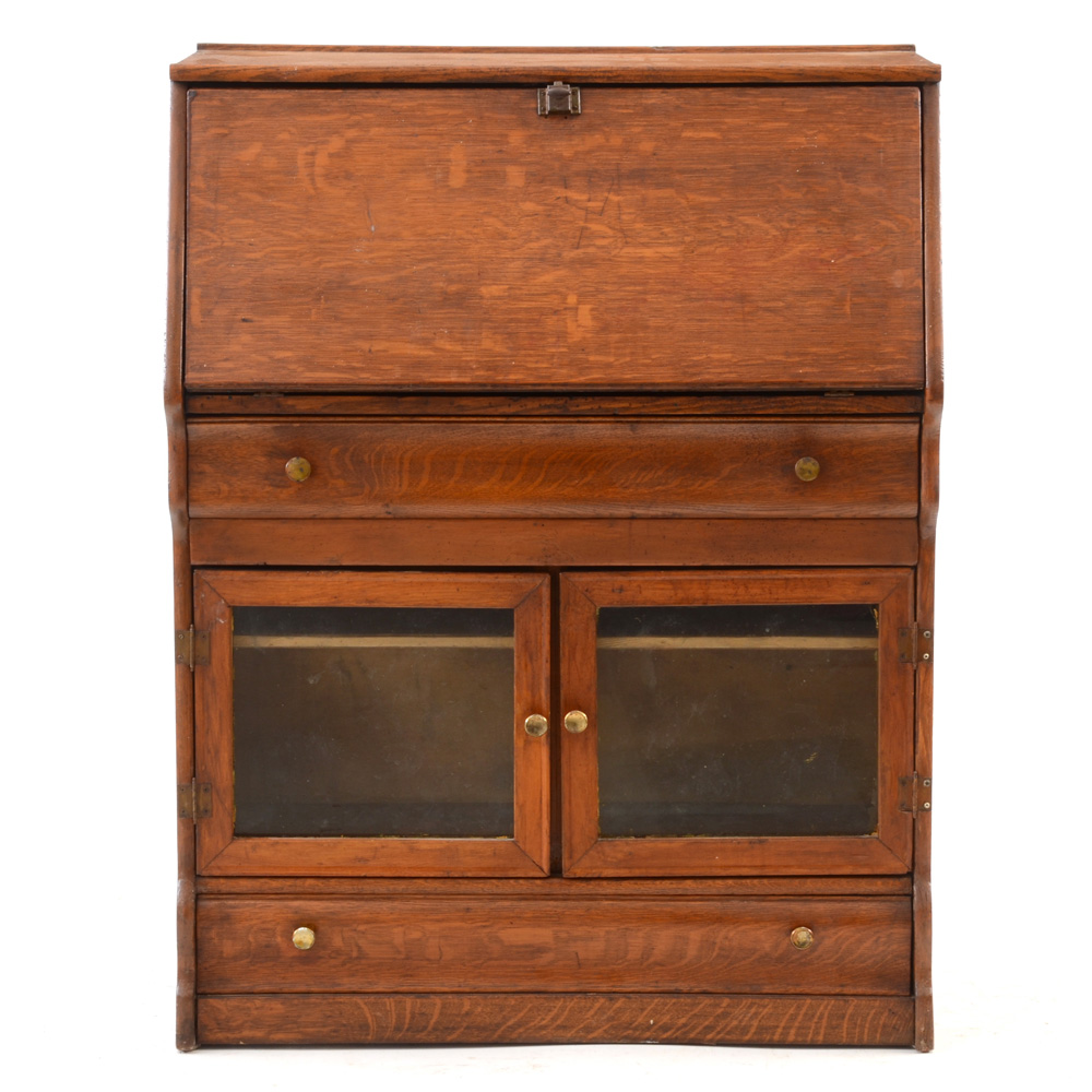 Vintage Oak Secretary Desk EBTH