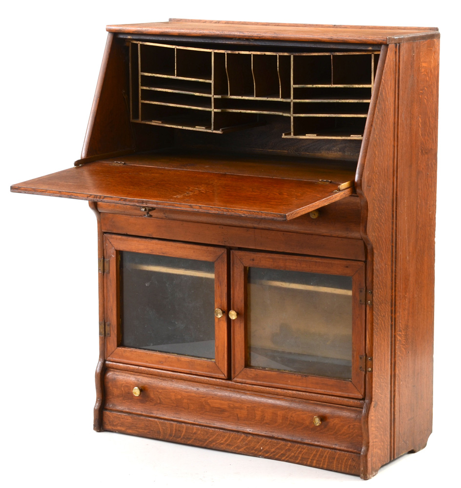 Vintage Oak Secretary Desk EBTH